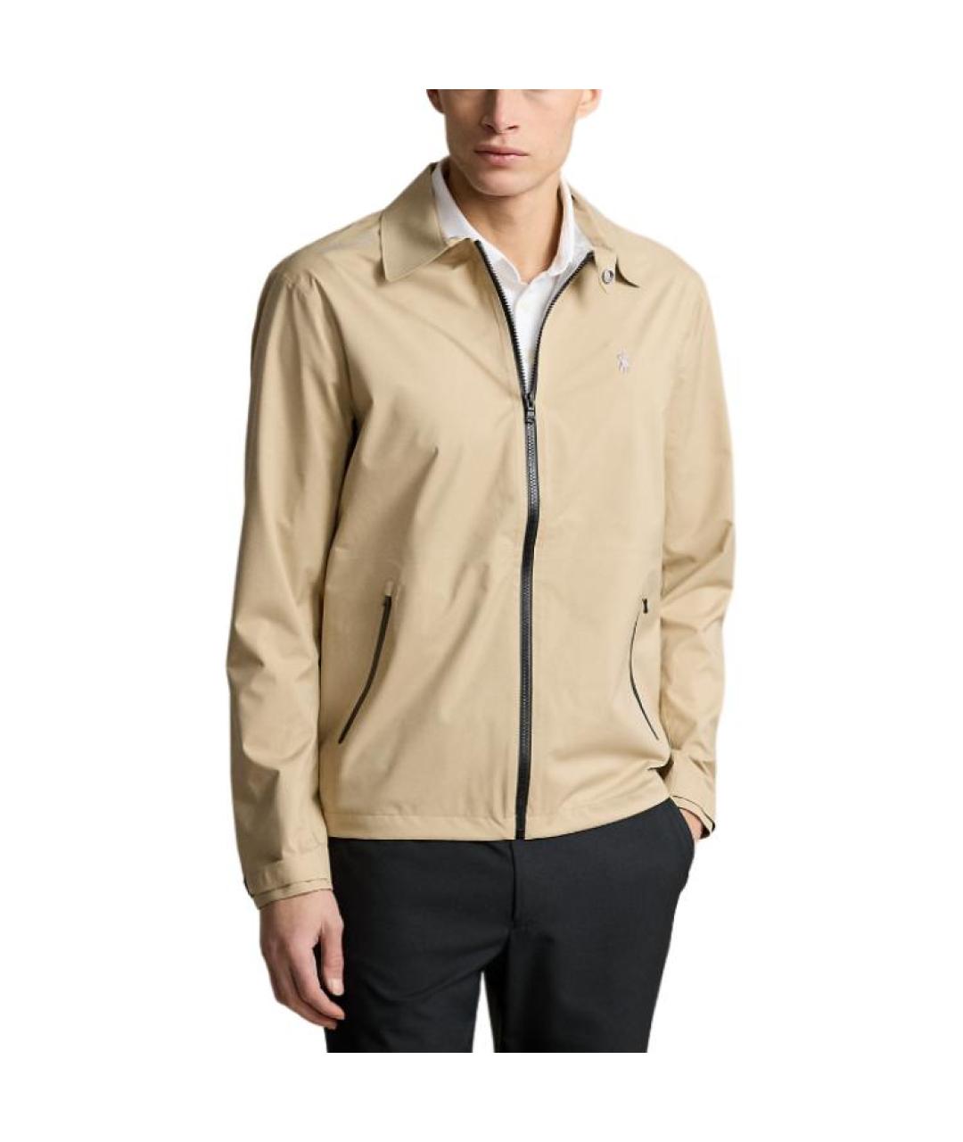 POLO RALPH LAUREN Бежевая хлопковая куртка, фото 3