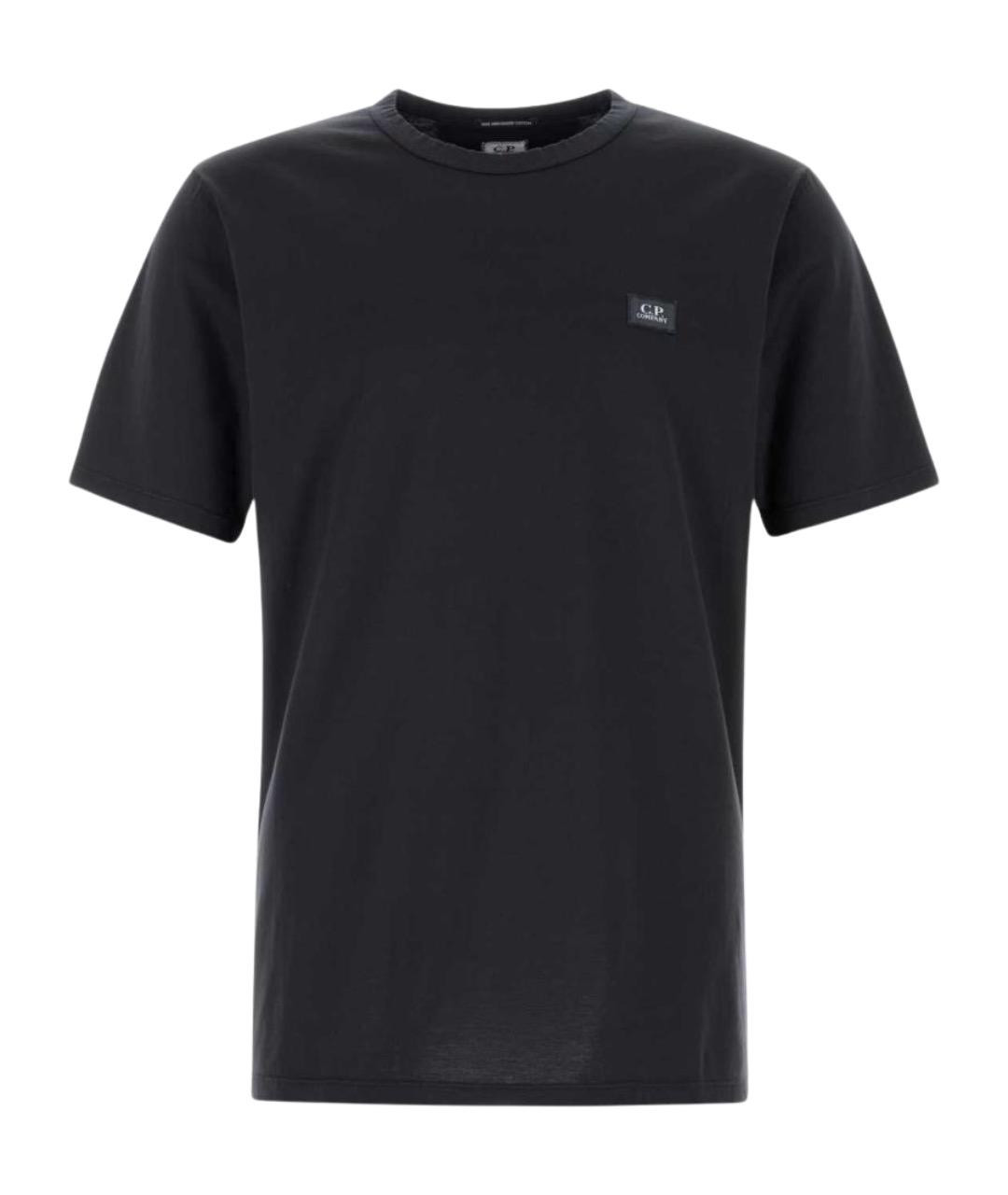 CP COMPANY Черная хлопковая футболка, фото 1