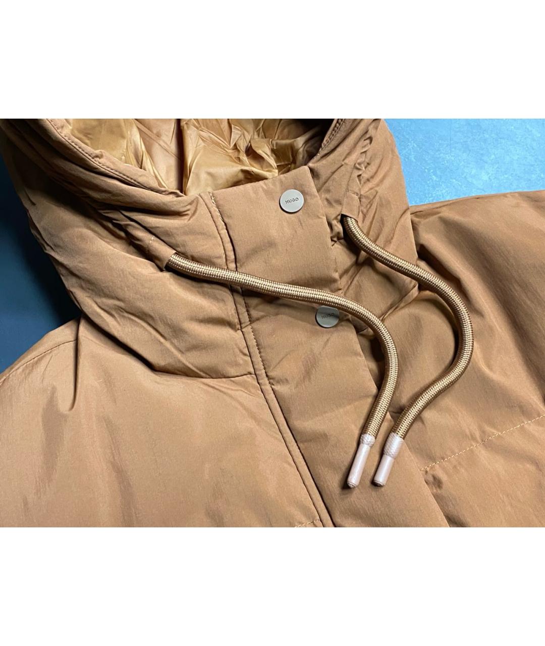 HUGO Коричневый полиамидовый пуховик, фото 4