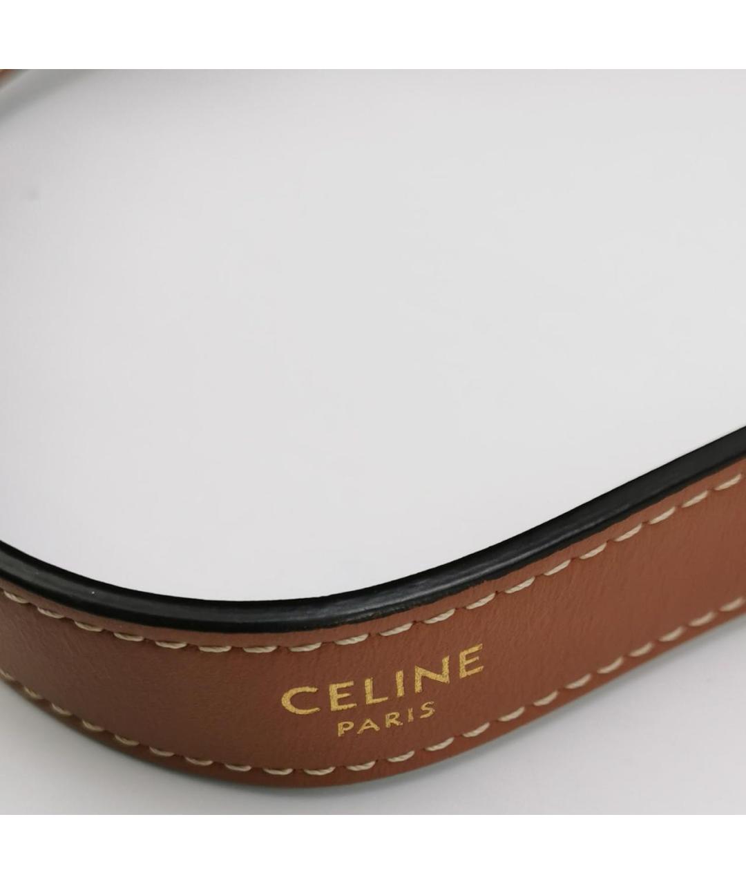 CELINE Коричневая сумка с короткими ручками, фото 5