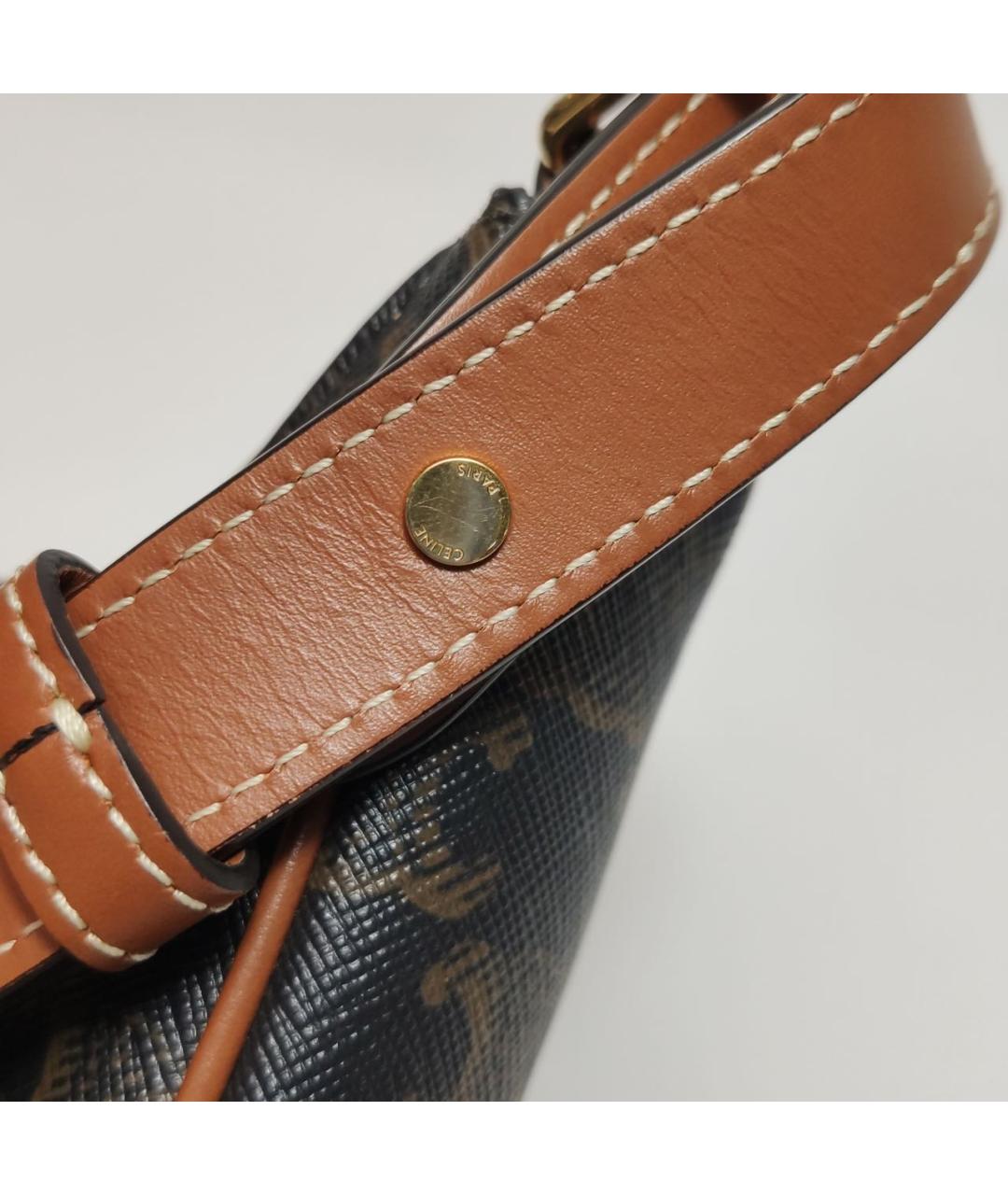 CELINE Коричневая сумка с короткими ручками, фото 8