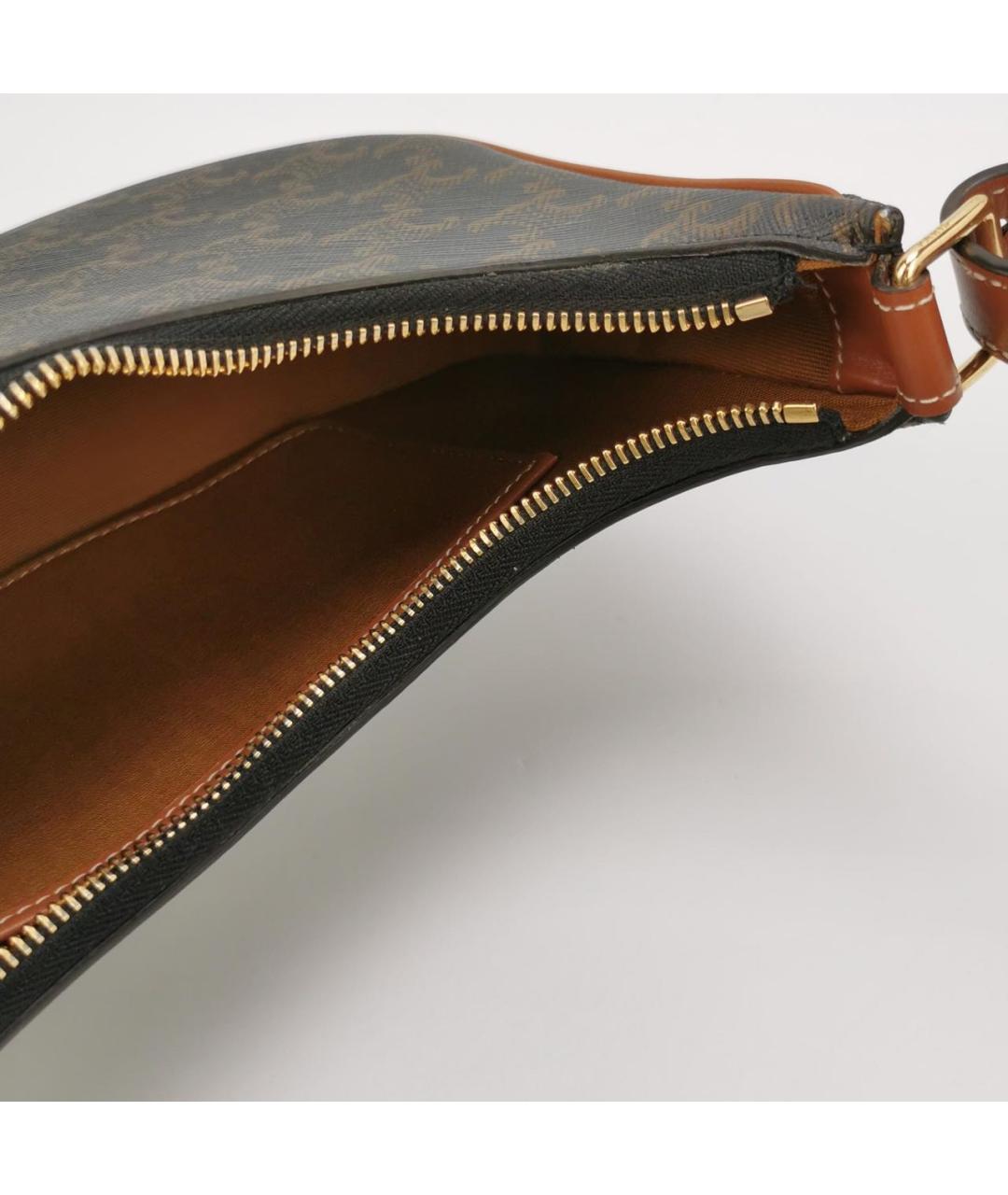 CELINE Коричневая сумка с короткими ручками, фото 4