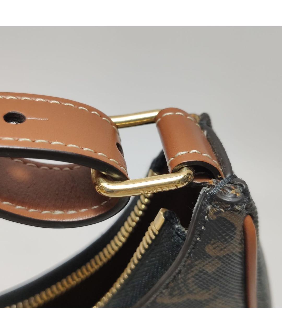 CELINE Коричневая сумка с короткими ручками, фото 7