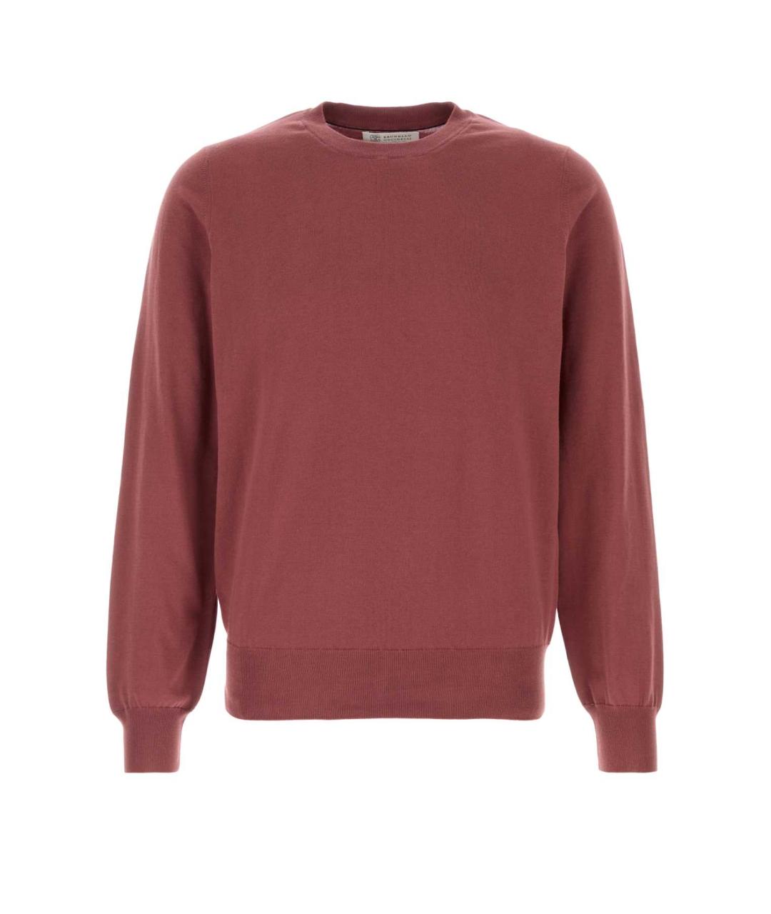 BRUNELLO CUCINELLI Красный хлопковый джемпер / свитер, фото 1