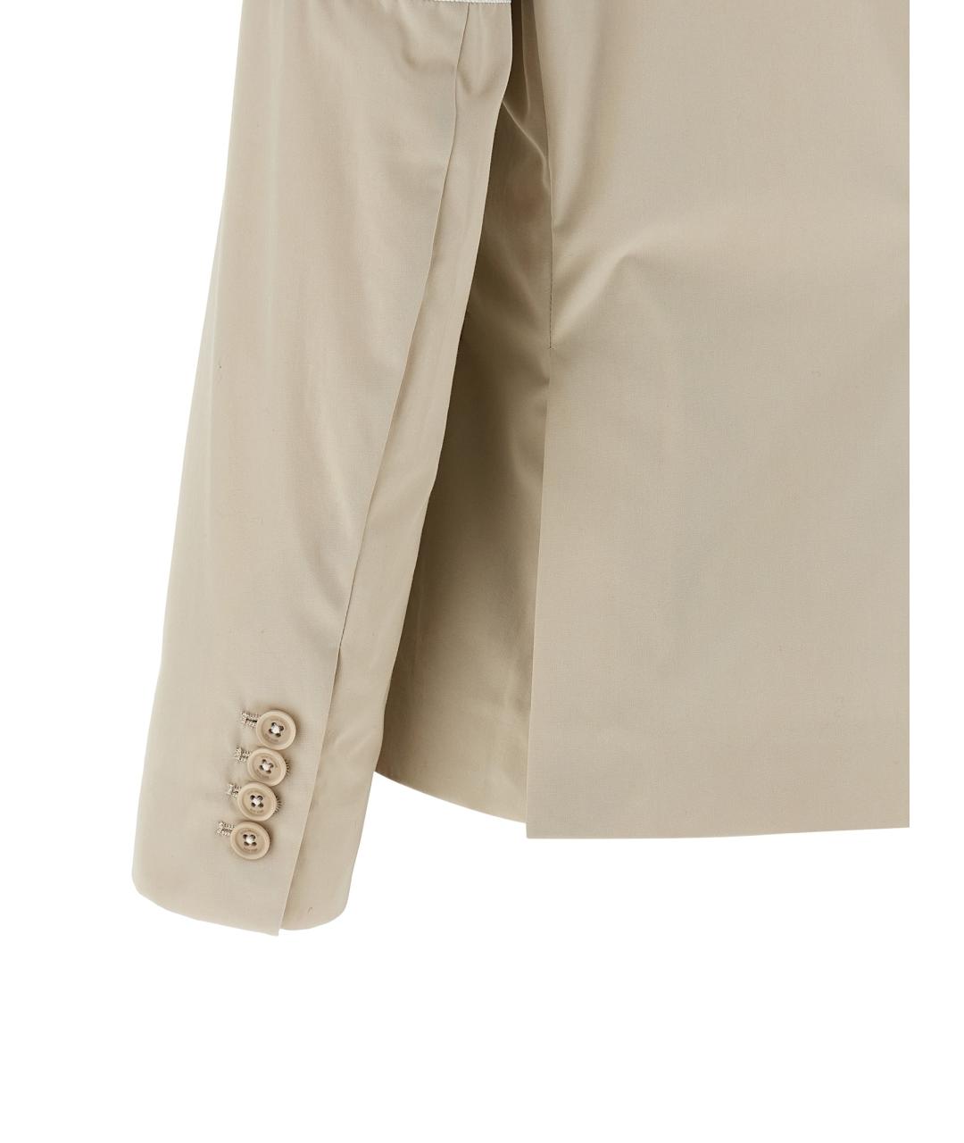 THOM BROWNE Бежевый хлопковый жакет/пиджак, фото 4