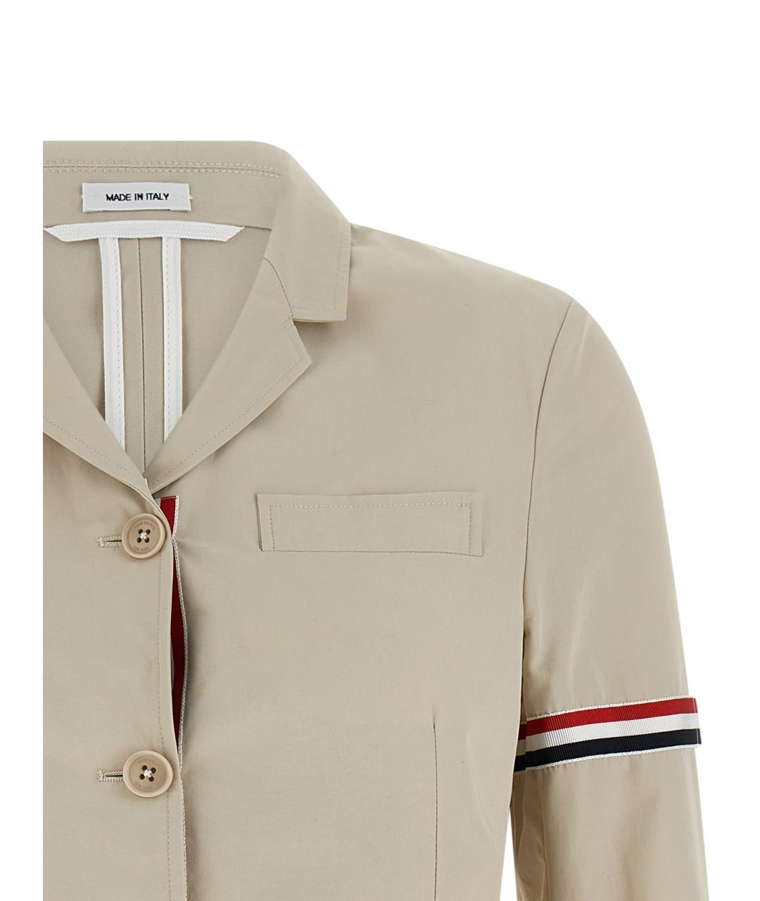 THOM BROWNE Бежевый хлопковый жакет/пиджак, фото 3