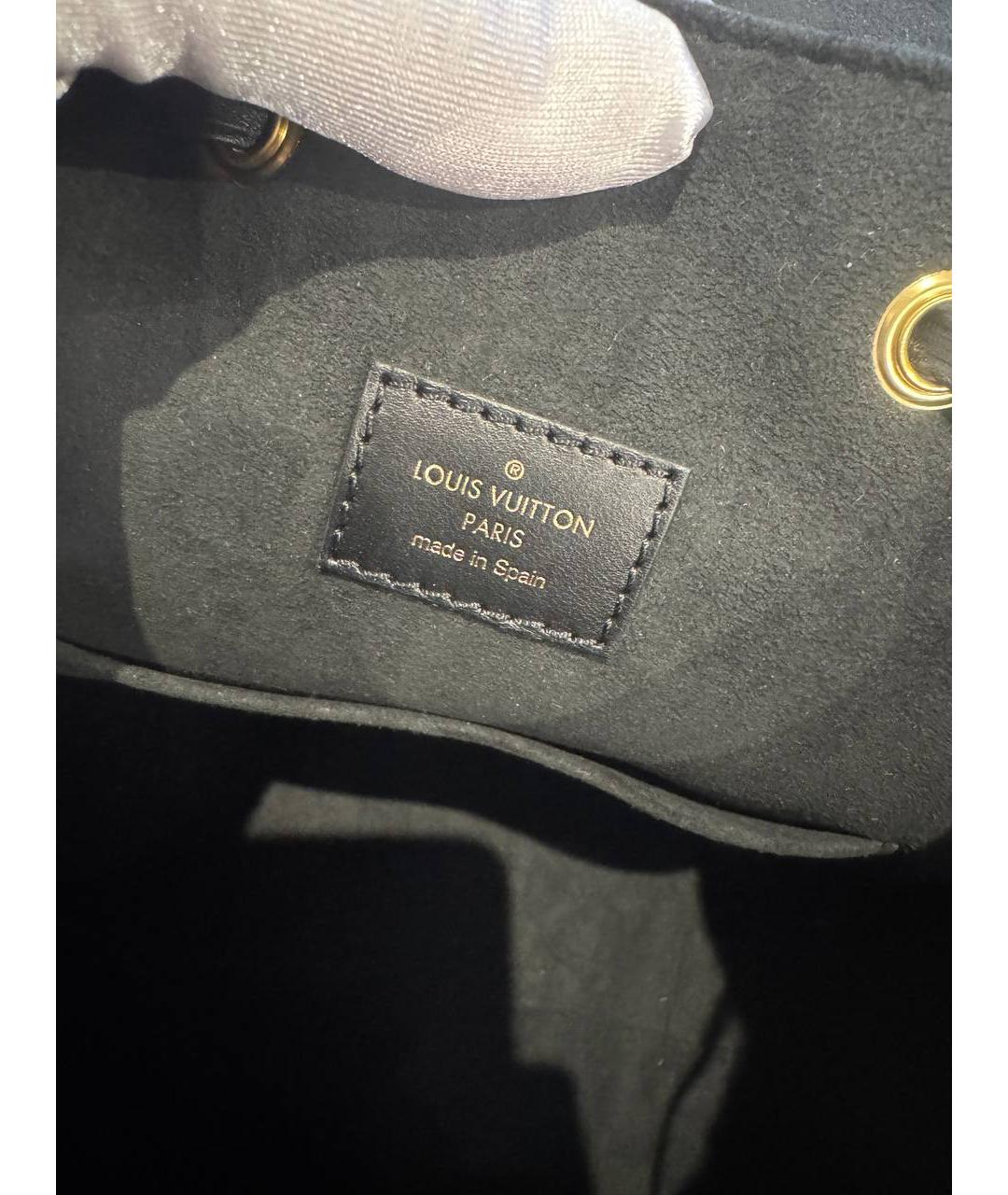 LOUIS VUITTON Черный кожаный рюкзак, фото 9