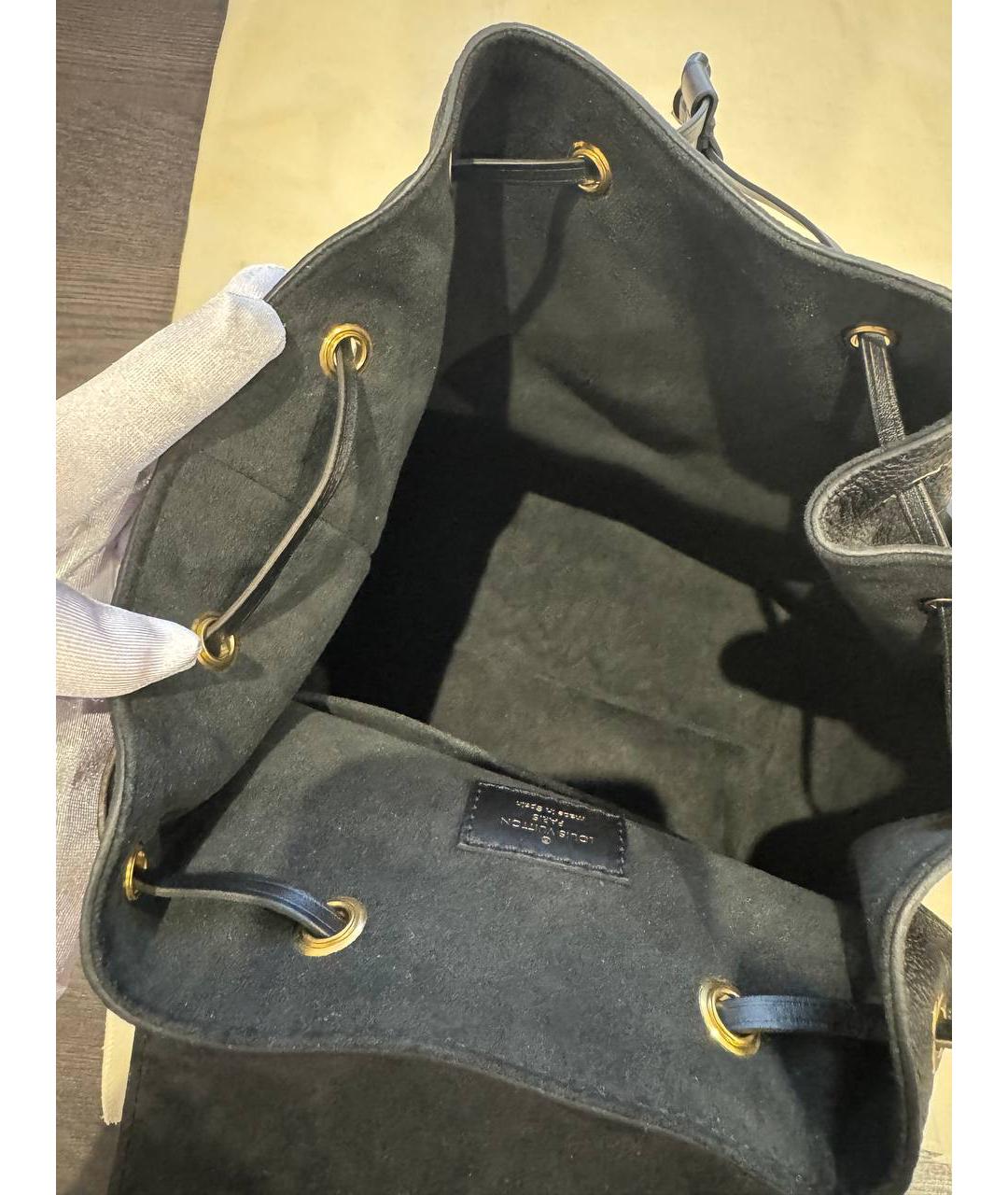 LOUIS VUITTON Черный кожаный рюкзак, фото 4