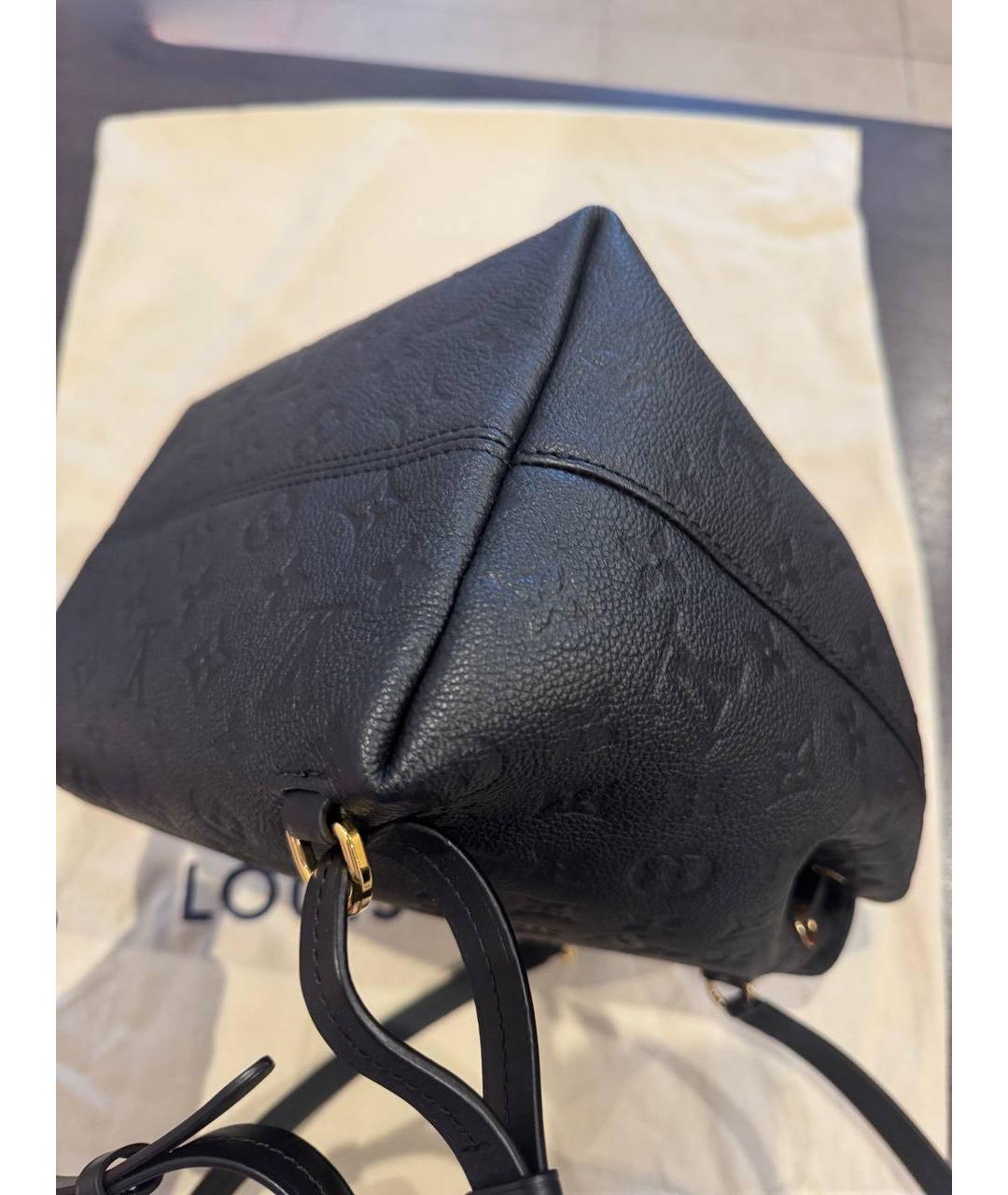 LOUIS VUITTON Черный кожаный рюкзак, фото 7