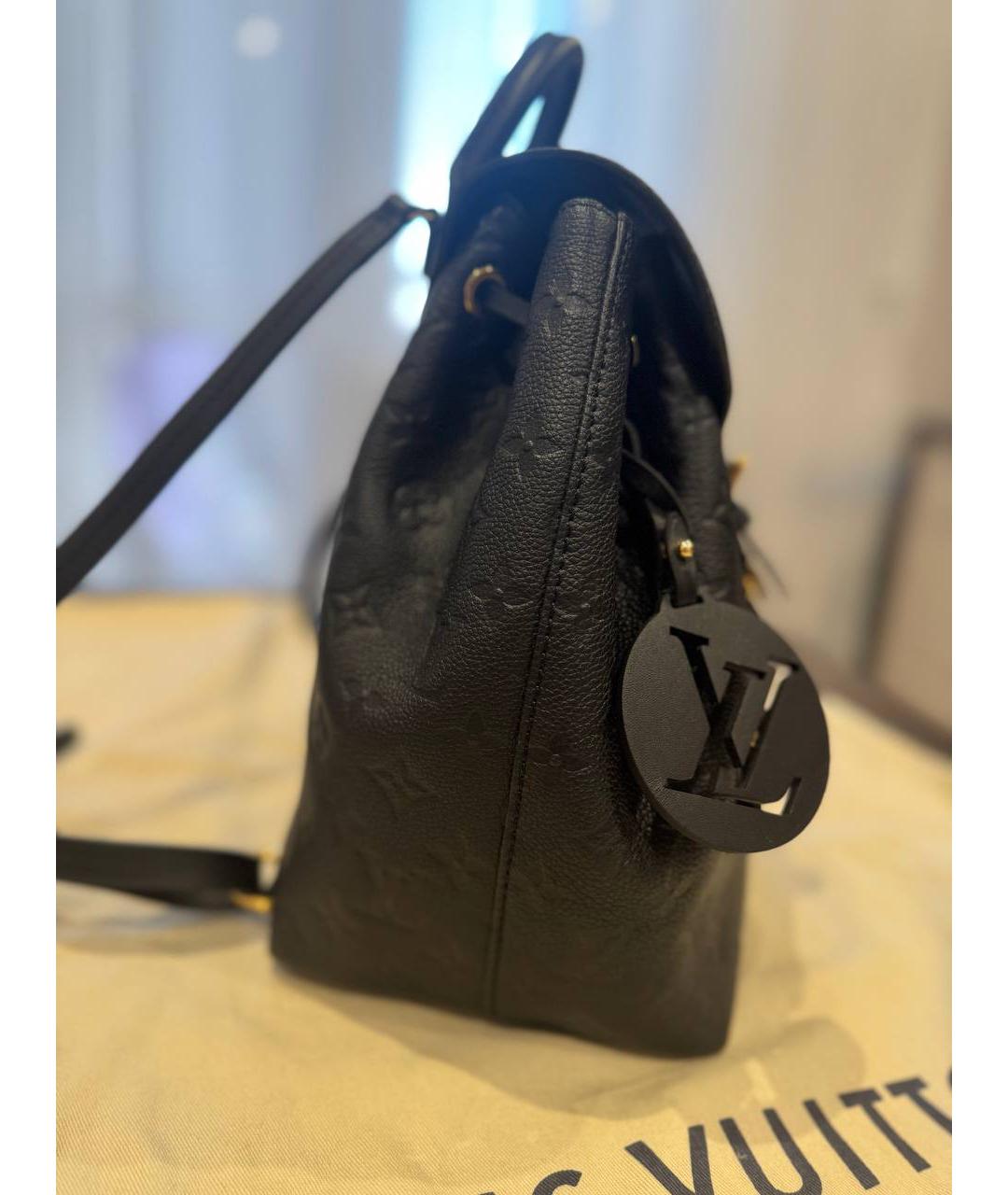 LOUIS VUITTON Черный кожаный рюкзак, фото 2