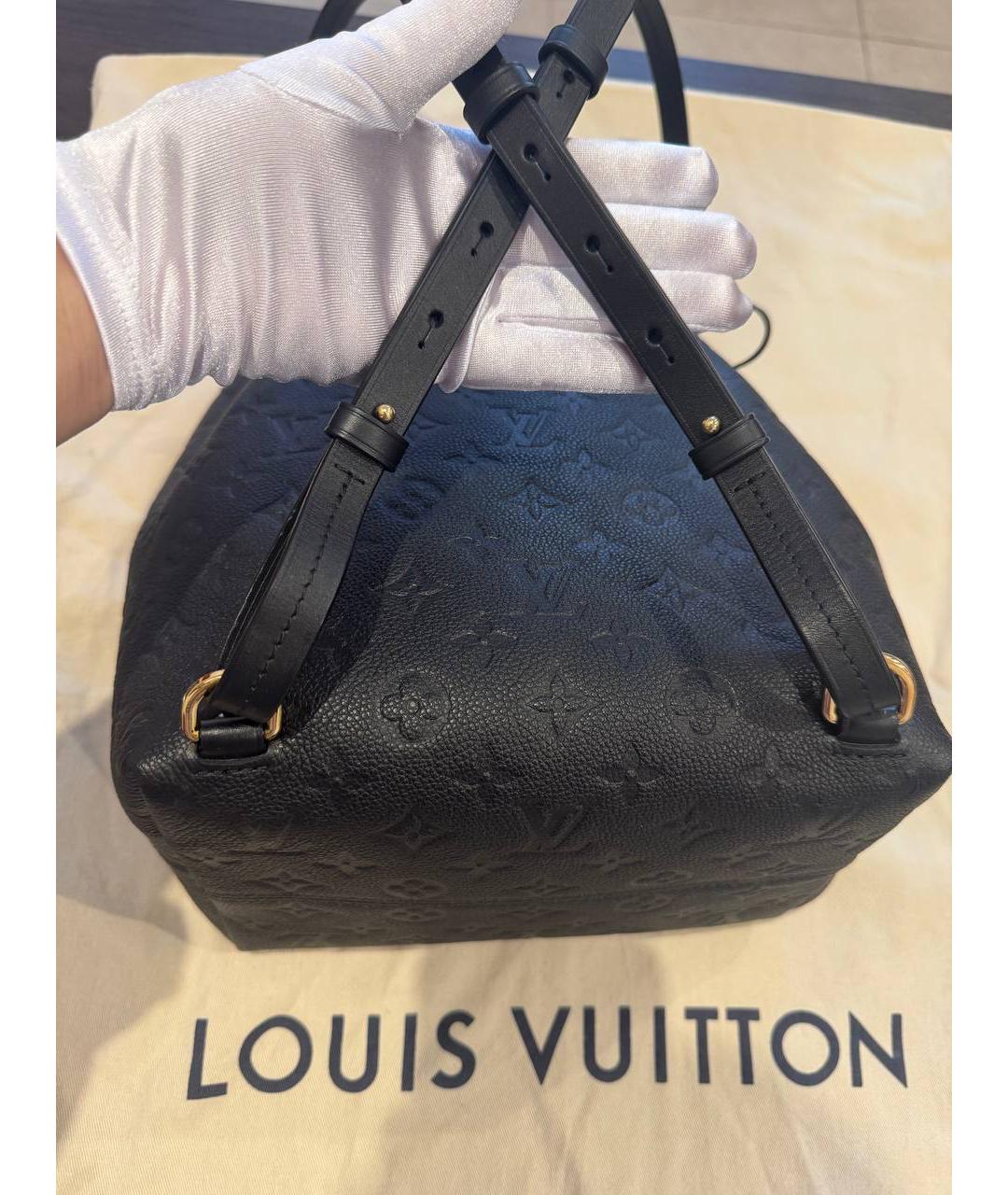 LOUIS VUITTON Черный кожаный рюкзак, фото 5