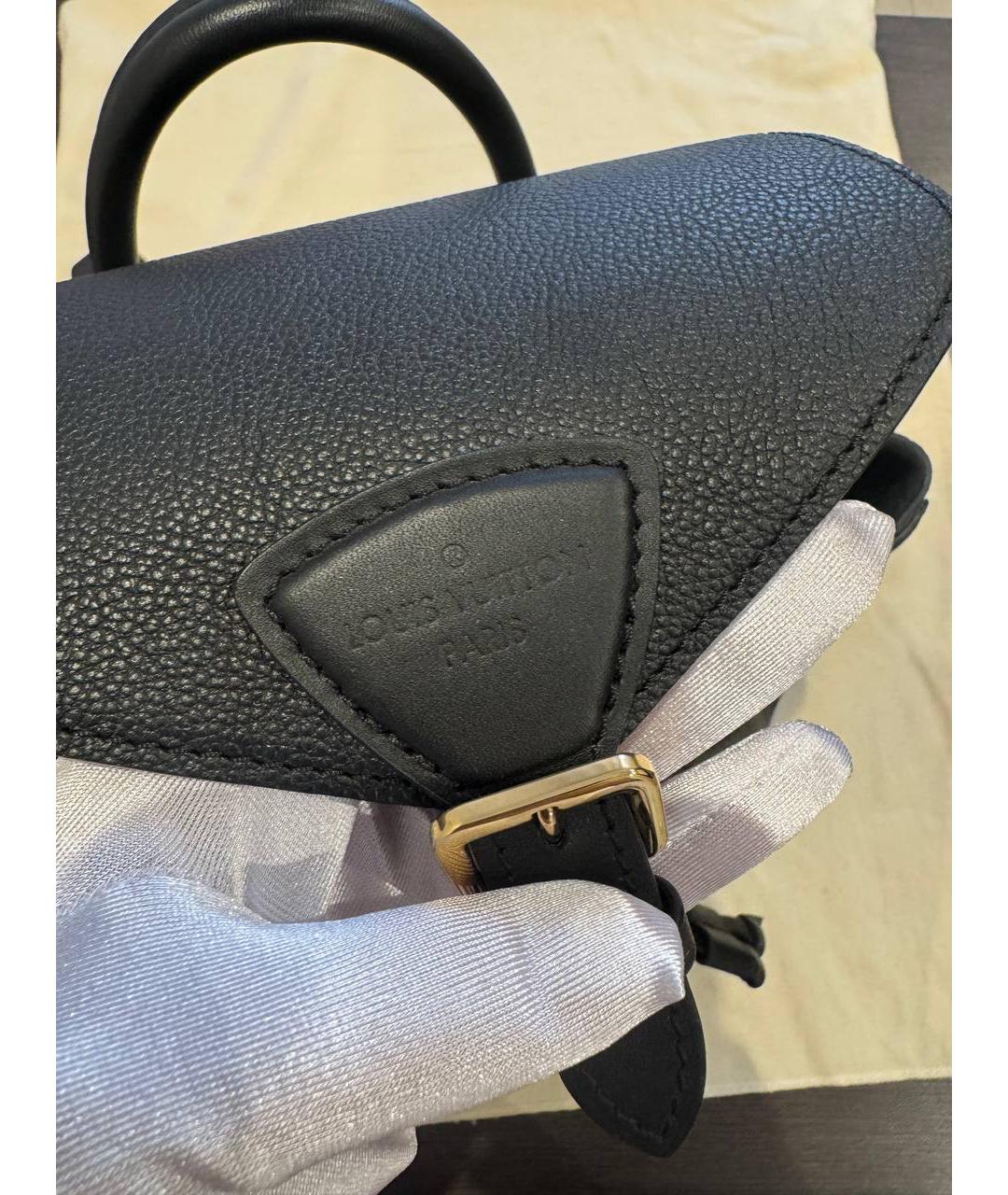 LOUIS VUITTON Черный кожаный рюкзак, фото 8