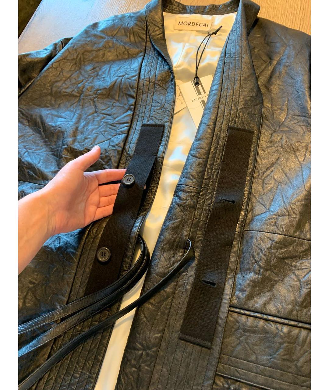 MORDECAI Черный кожаный жакет/пиджак, фото 6