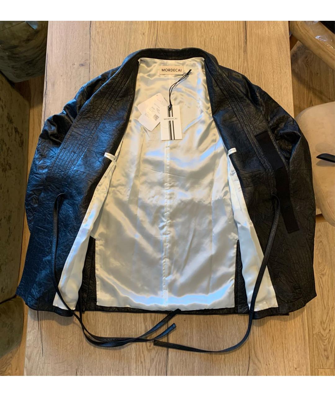 MORDECAI Черный кожаный жакет/пиджак, фото 3