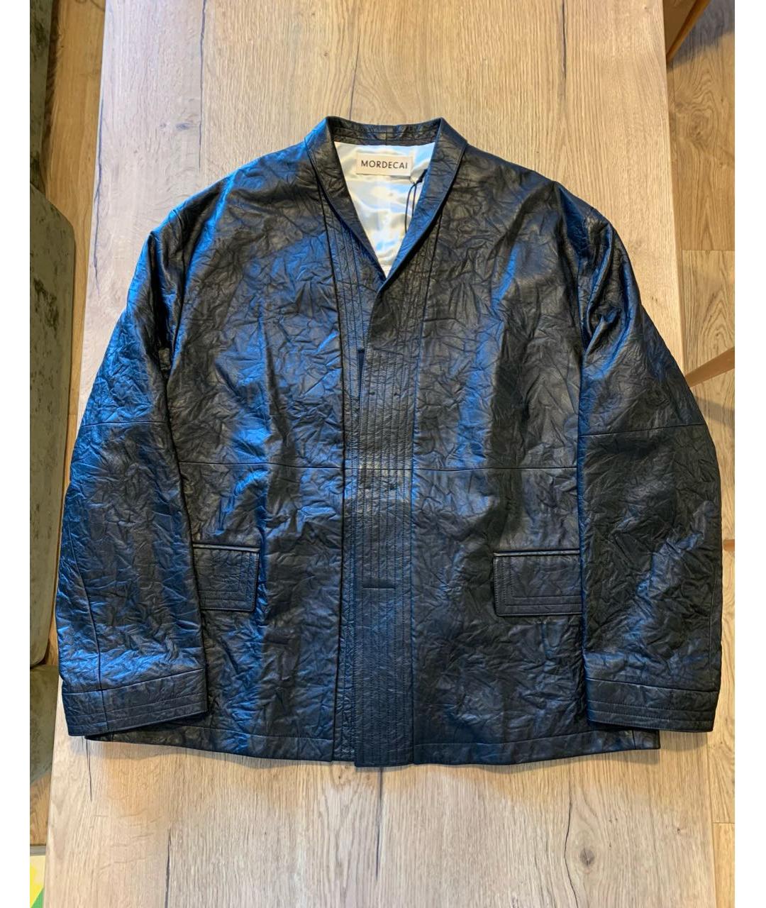 MORDECAI Черный кожаный жакет/пиджак, фото 9