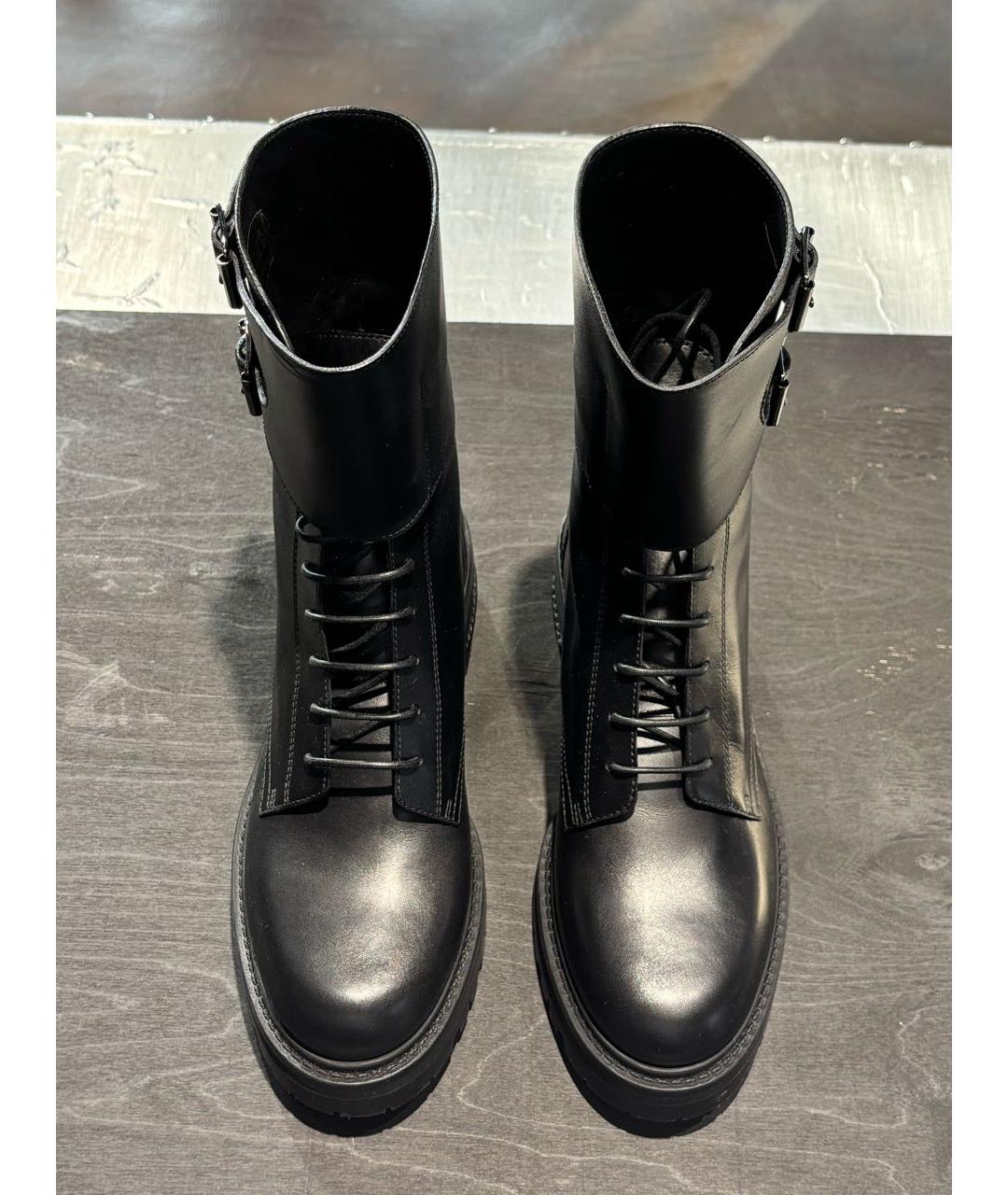 CHRISTIAN DIOR Черные кожаные ботинки, фото 3