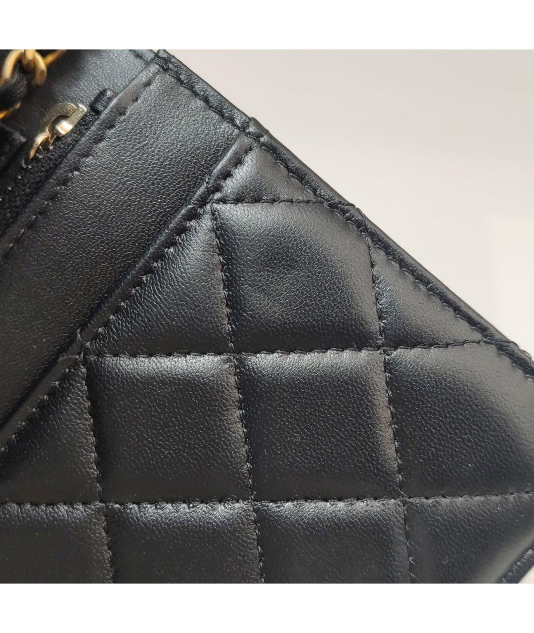 CHANEL Черная кожаная сумка через плечо, фото 7