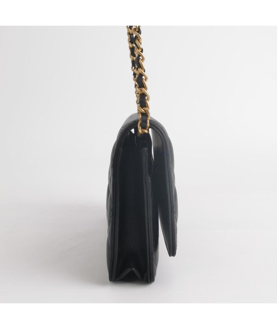 CHANEL Черная кожаная сумка через плечо, фото 3