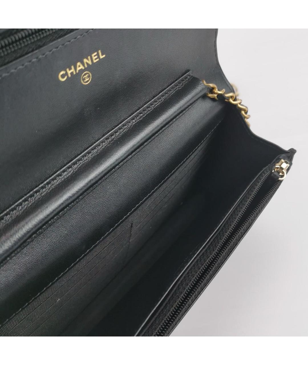 CHANEL Черная кожаная сумка через плечо, фото 6