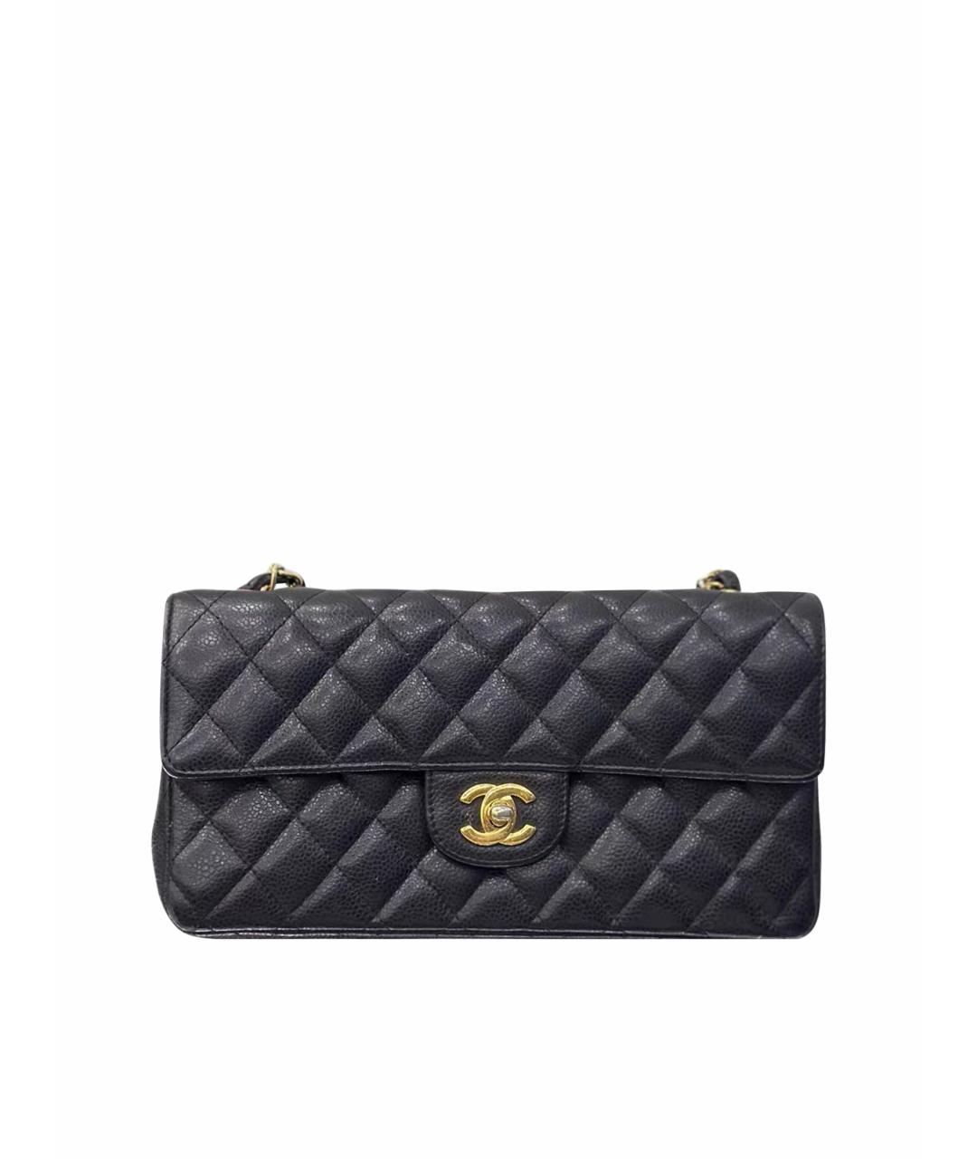 CHANEL Черная кожаная сумка через плечо, фото 1