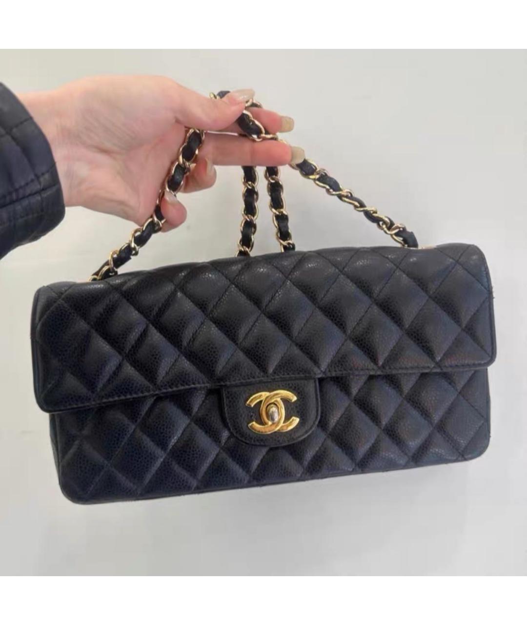 CHANEL Черная кожаная сумка через плечо, фото 3