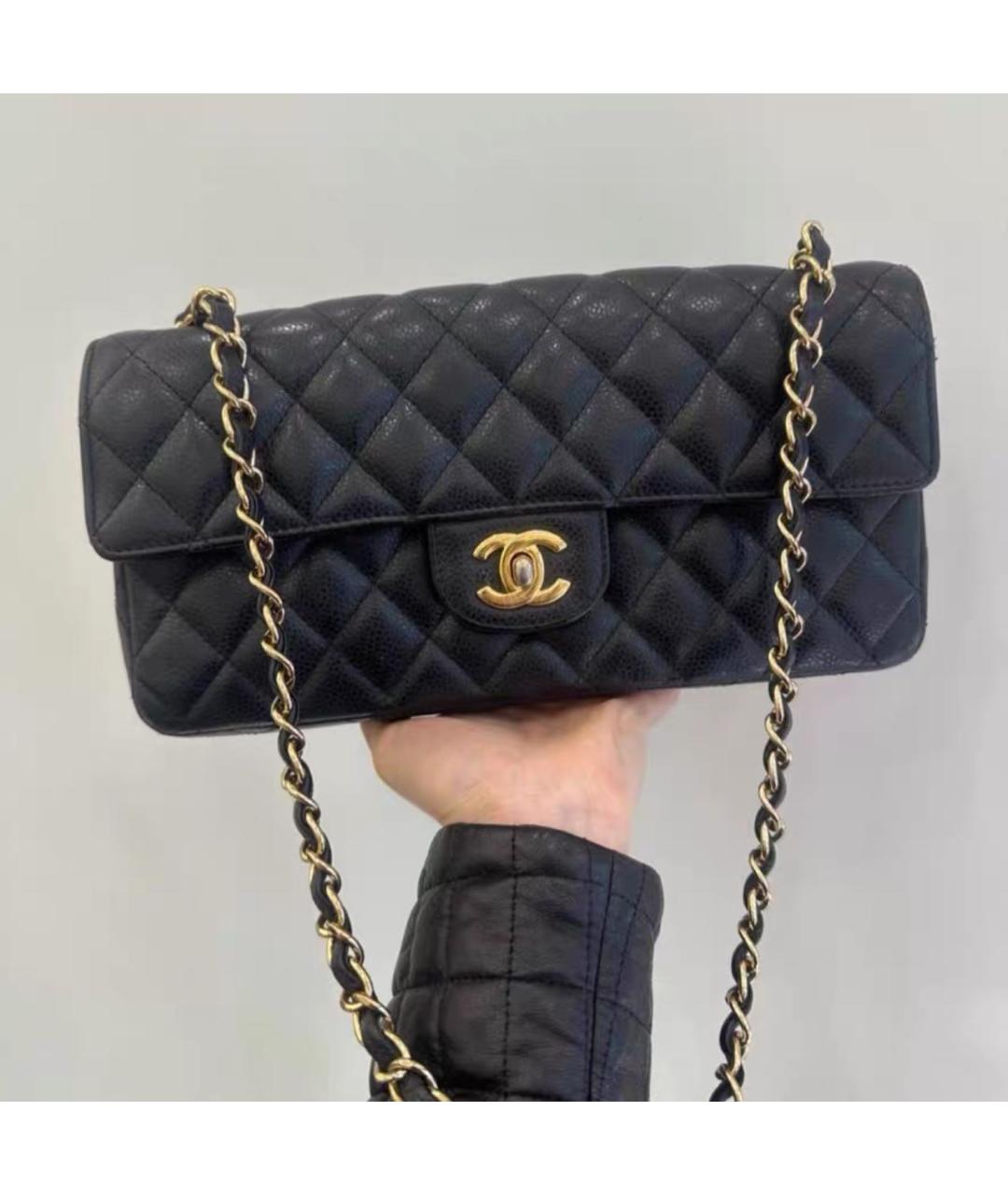 CHANEL Черная кожаная сумка через плечо, фото 2