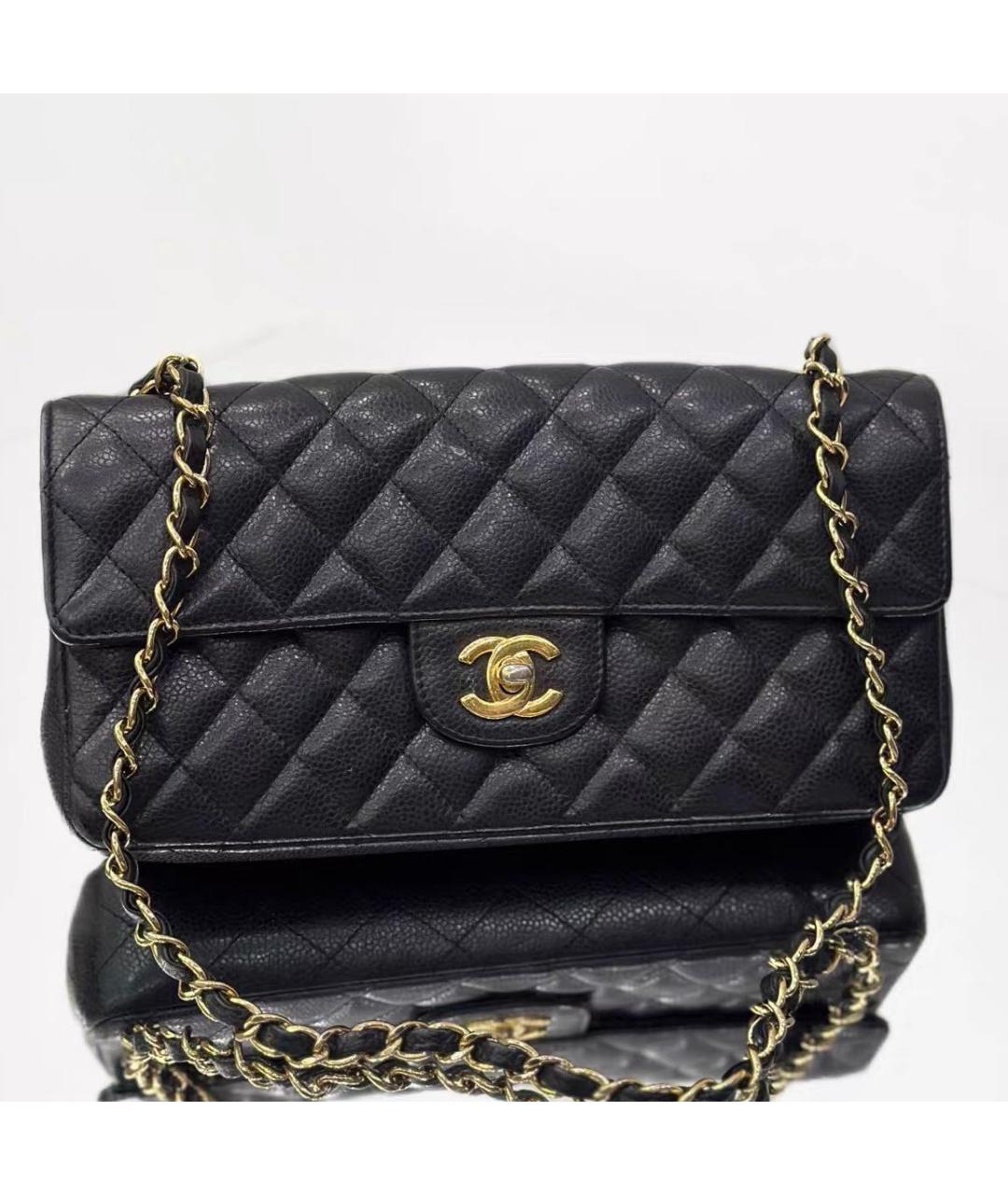 CHANEL Черная кожаная сумка через плечо, фото 4