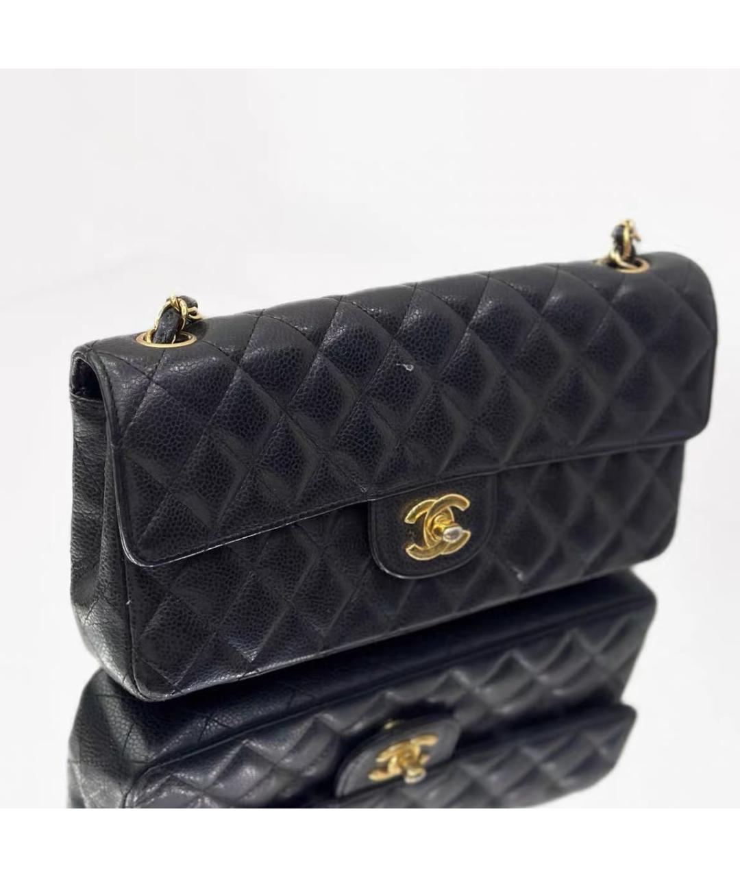 CHANEL Черная кожаная сумка через плечо, фото 6