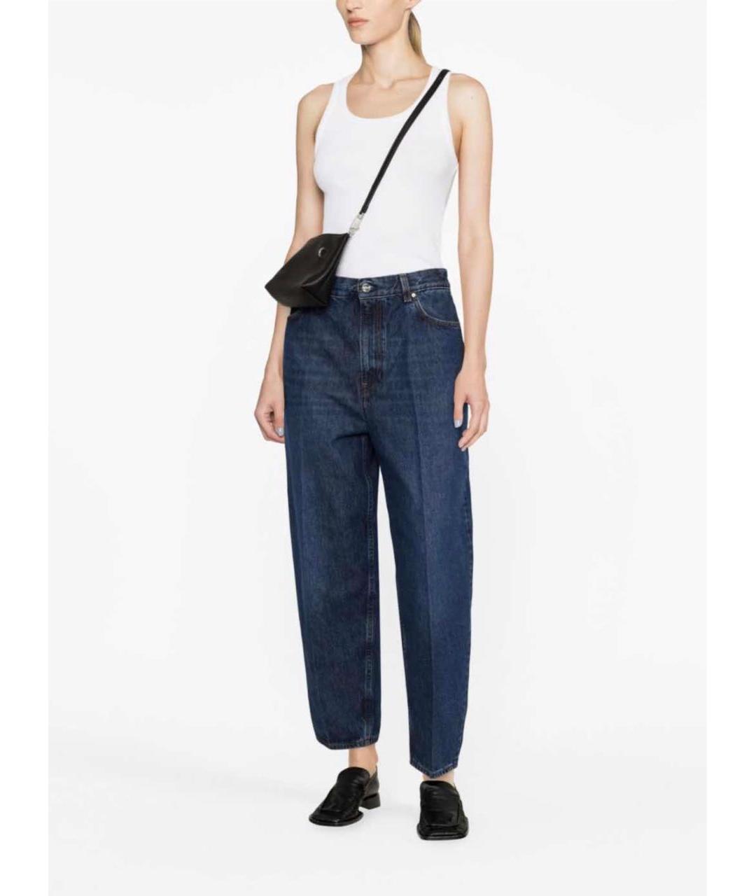 TOTEME Темно-синие хлопковые прямые джинсы, фото 7