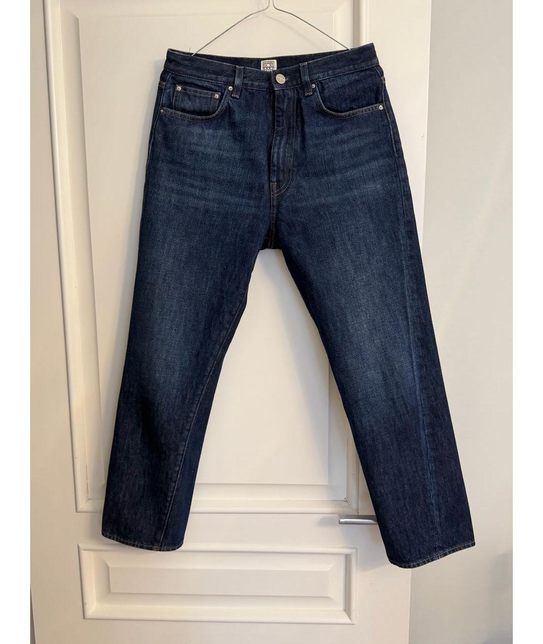 TOTEME Темно-синие хлопковые прямые джинсы, фото 8