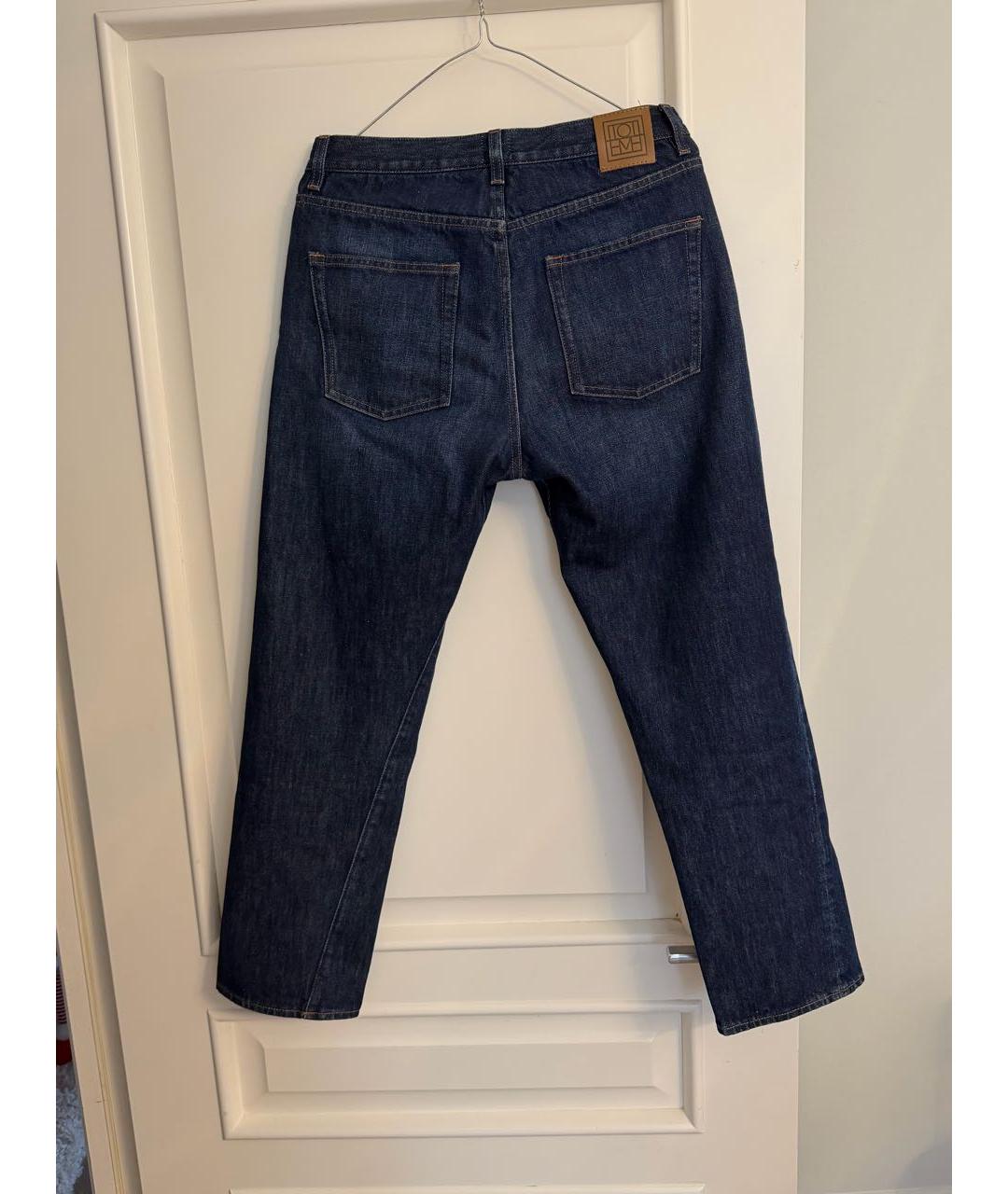 TOTEME Темно-синие хлопковые прямые джинсы, фото 2