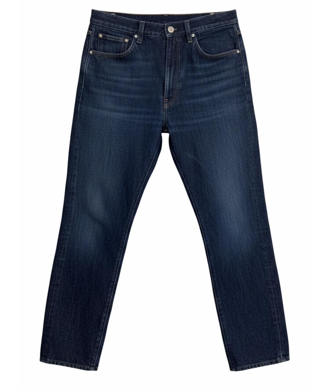 TOTEME Темно-синие хлопковые прямые джинсы, фото 1