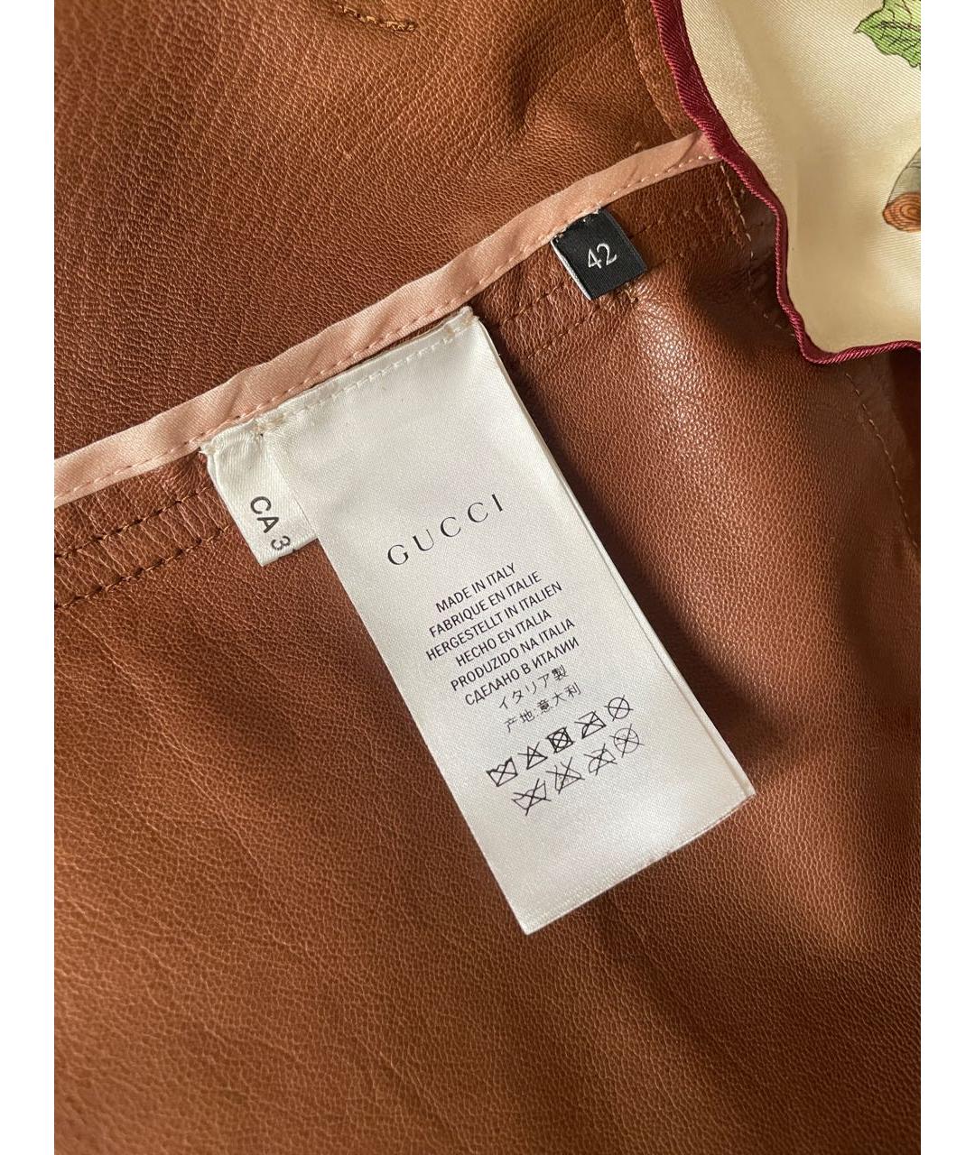 GUCCI Коричневый замшевый тренч/плащ, фото 5