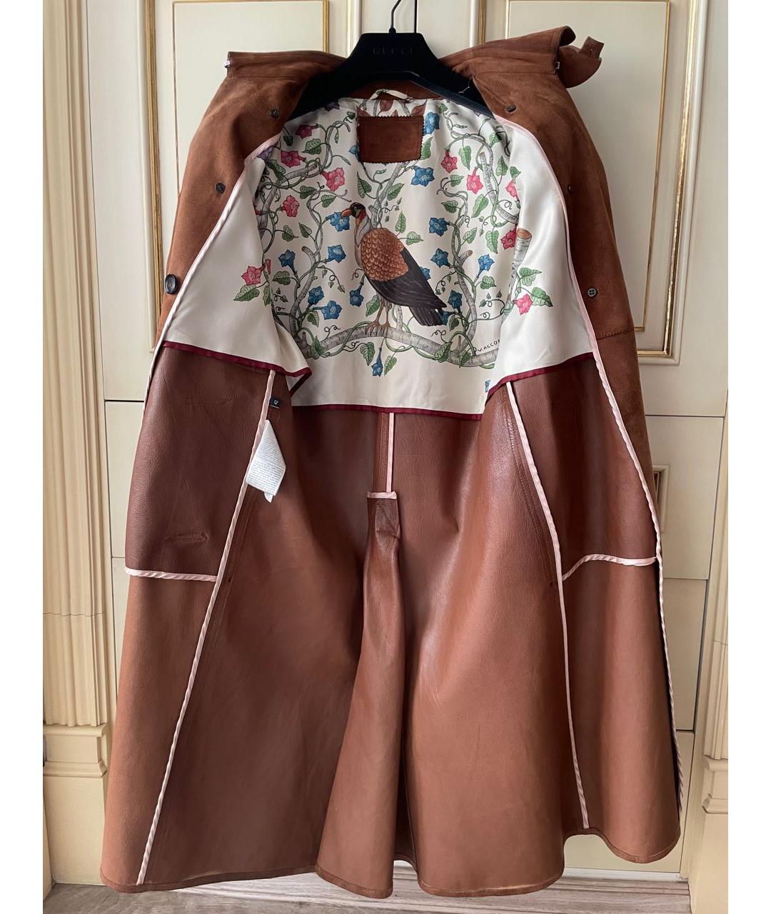 GUCCI Коричневый замшевый тренч/плащ, фото 3