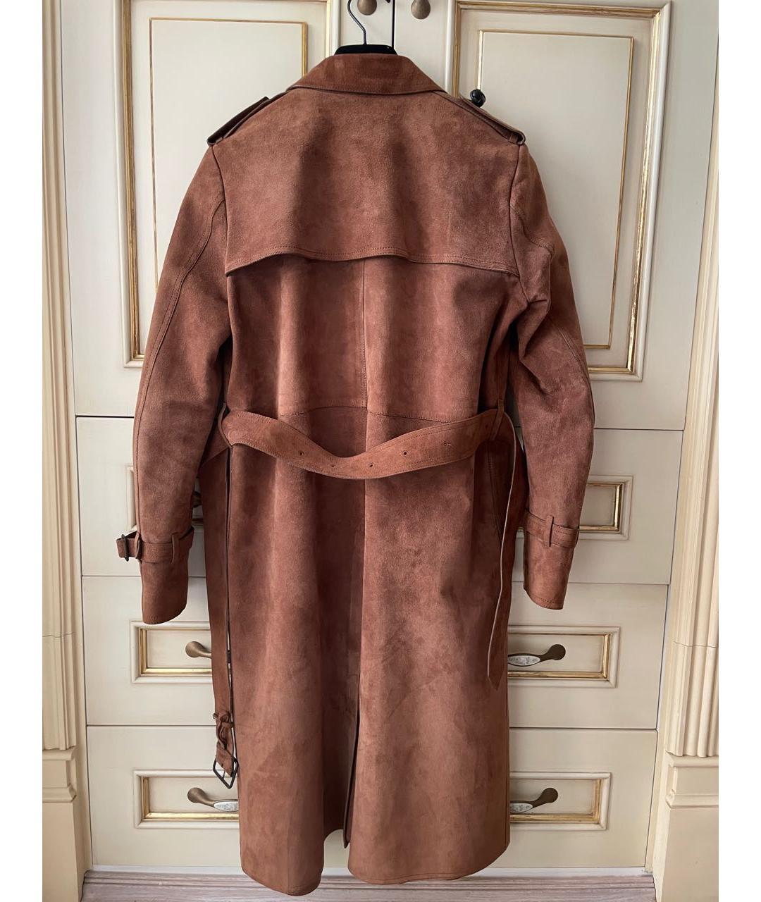GUCCI Коричневый замшевый тренч/плащ, фото 2