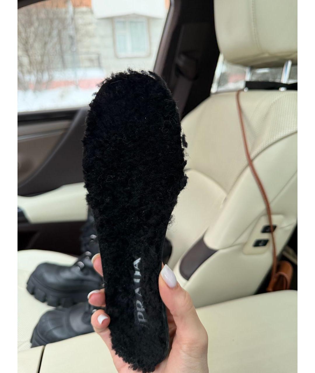 PRADA Черные кожаные ботинки, фото 8