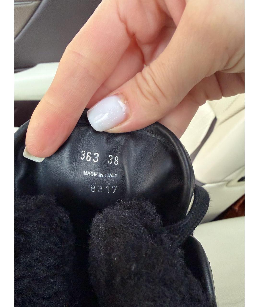 PRADA Черные кожаные ботинки, фото 7