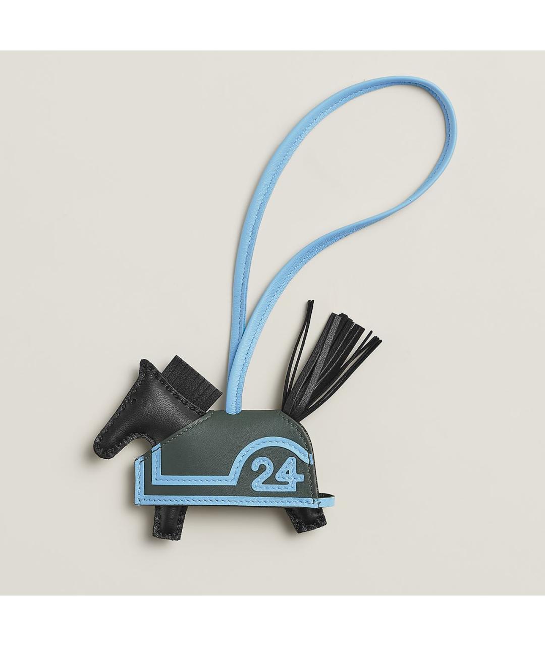 HERMES Черный брелок, фото 5