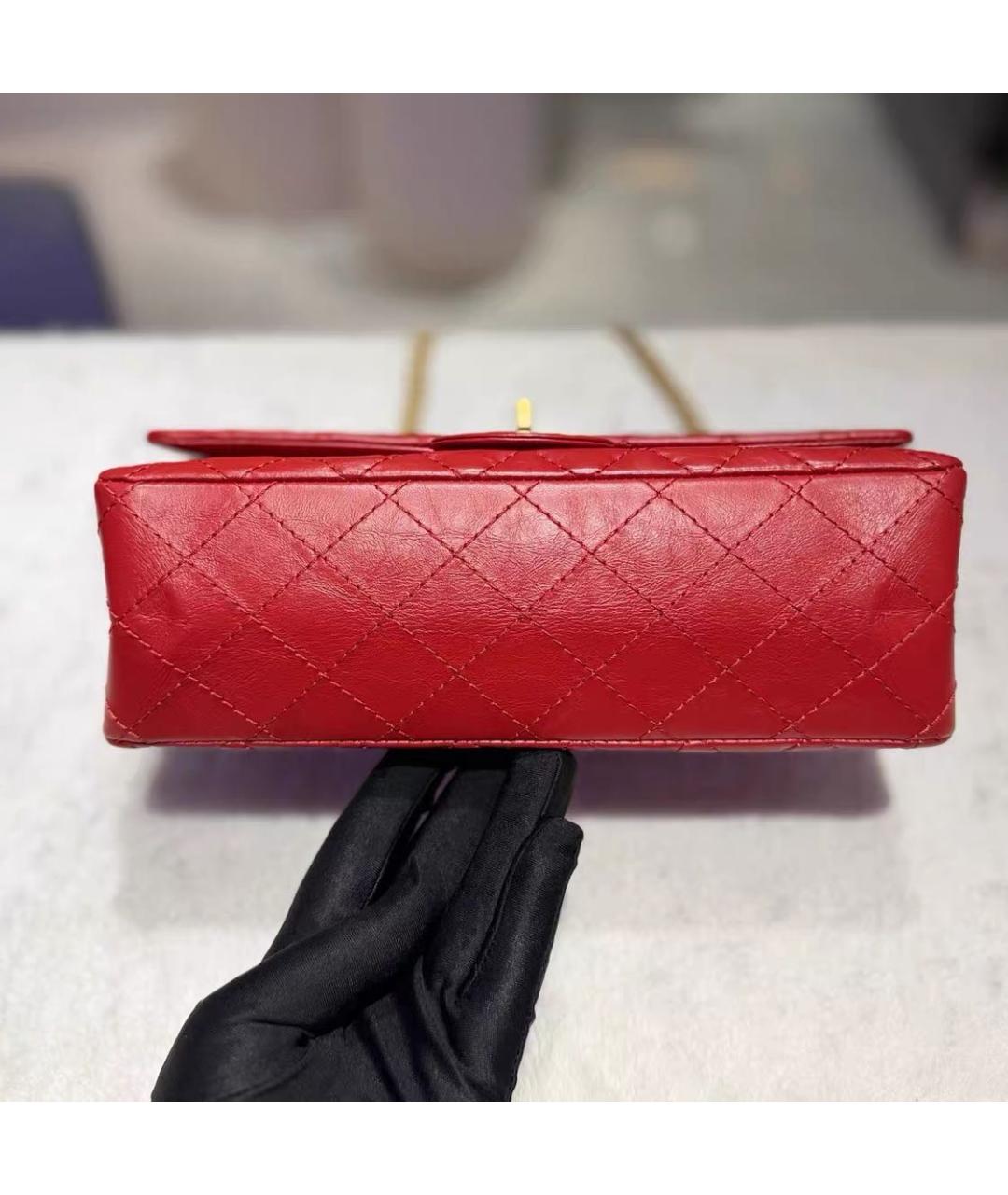 CHANEL Красная кожаная сумка через плечо, фото 5