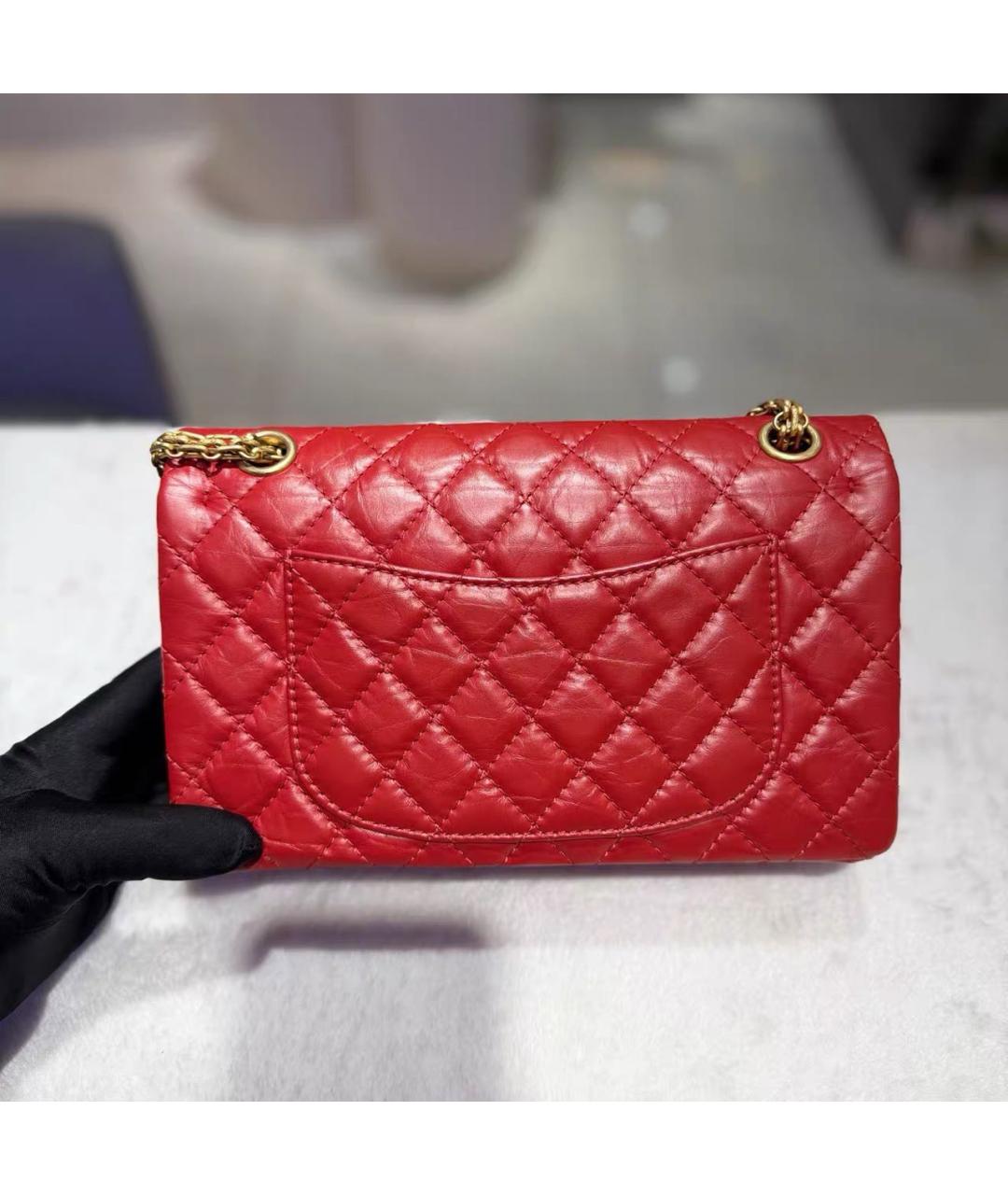 CHANEL Красная кожаная сумка через плечо, фото 2