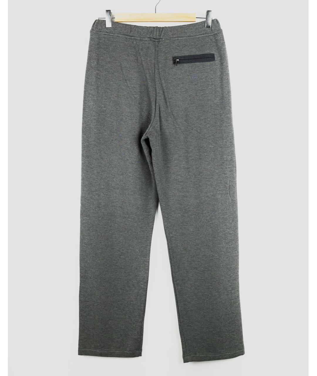CORNELIANI Серые вискозные повседневные брюки, фото 2