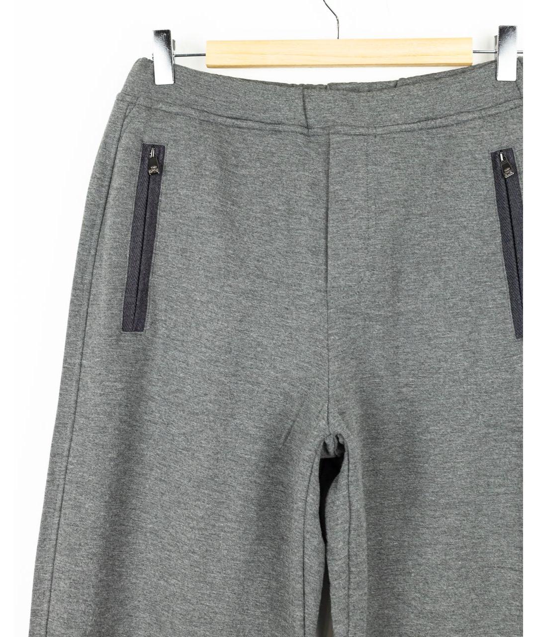 CORNELIANI Серые вискозные повседневные брюки, фото 3