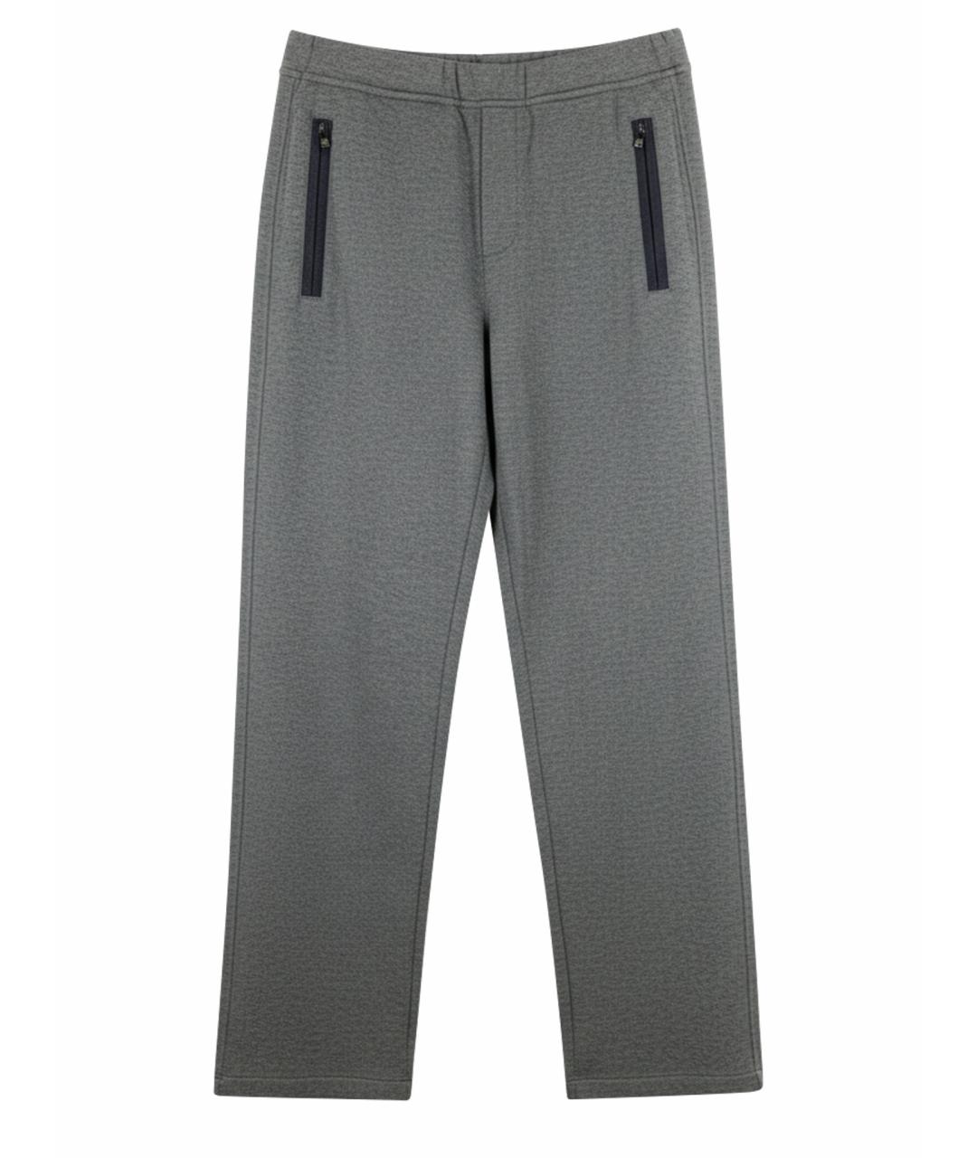 CORNELIANI Серые вискозные повседневные брюки, фото 1