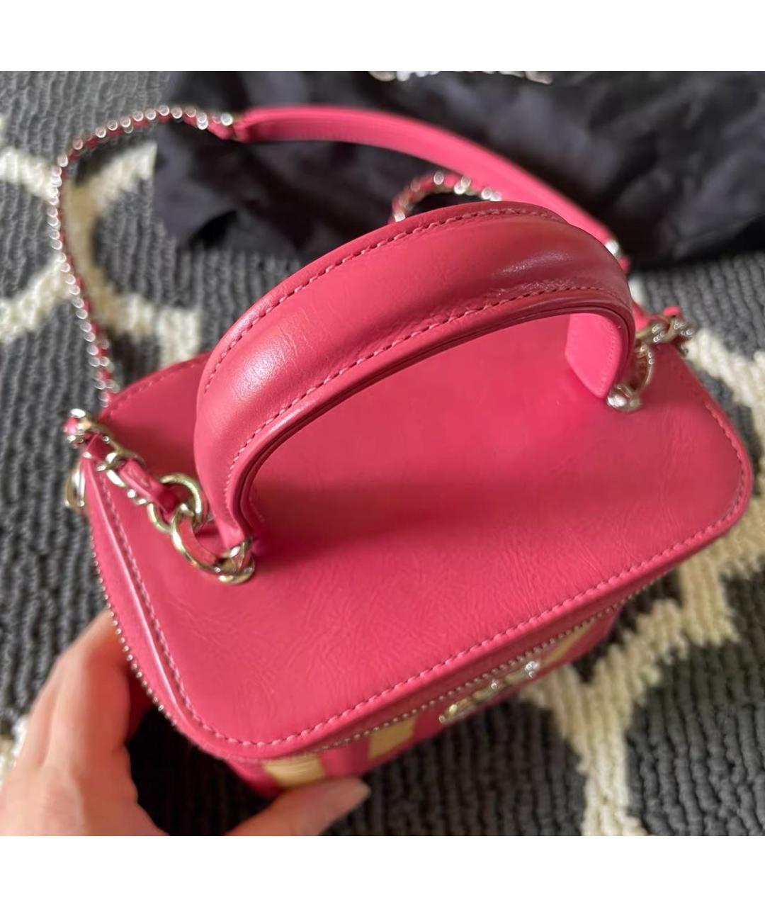 CHANEL Розовая пелетеная сумка с короткими ручками, фото 2