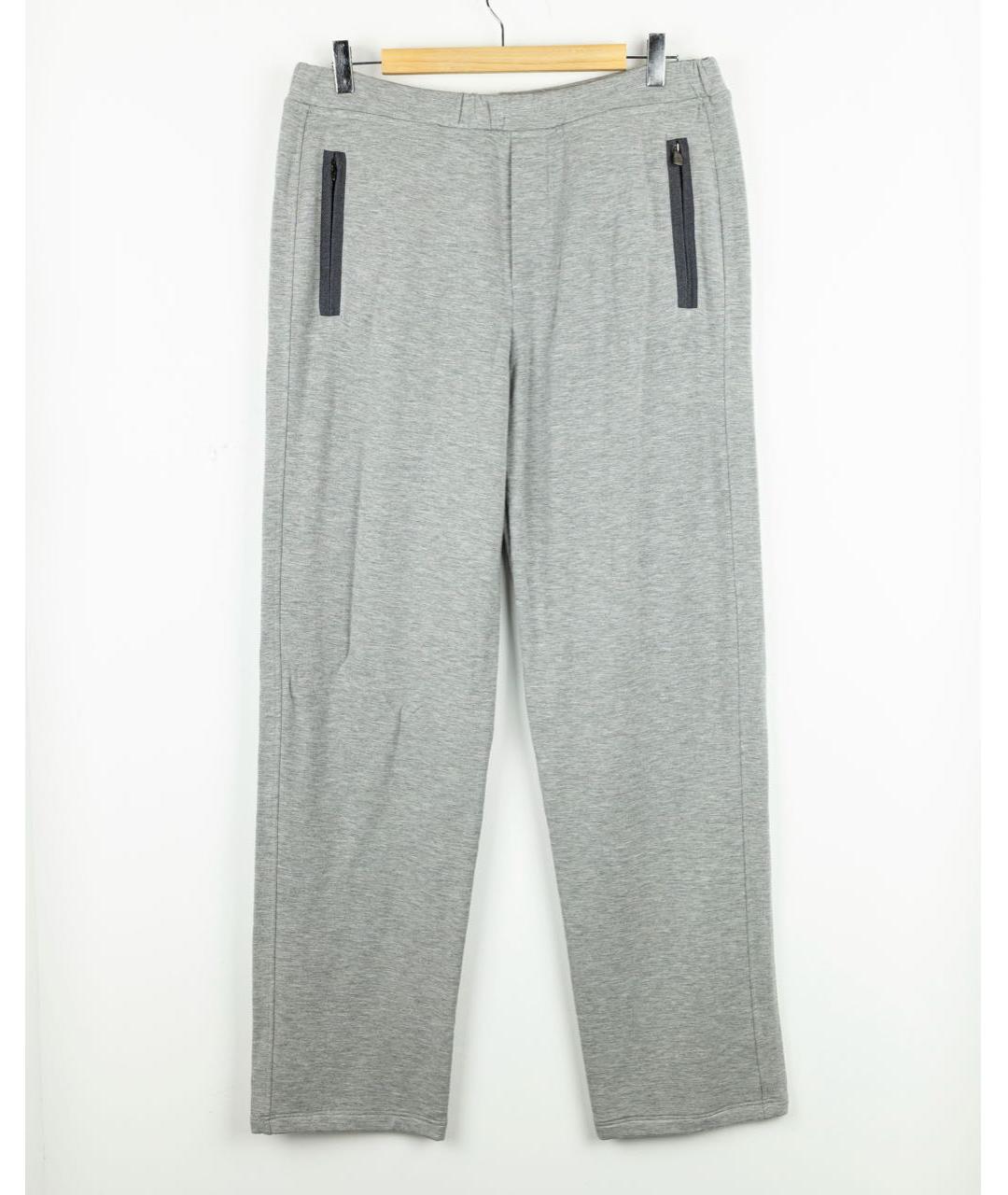 CORNELIANI Серые вискозные повседневные брюки, фото 4