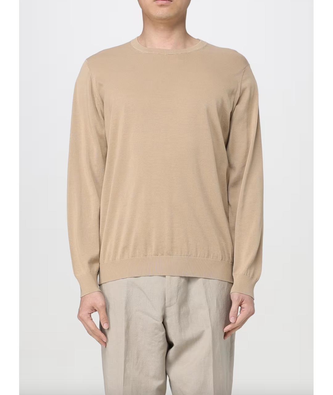 Drumohr Бежевый хлопковый джемпер / свитер, фото 3