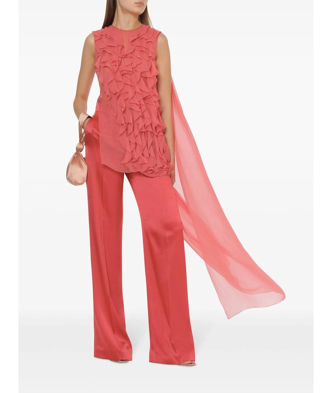 ALBERTA FERRETTI Розовая шелковая блузы, фото 3