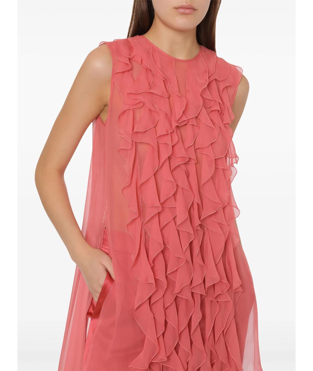 ALBERTA FERRETTI Розовая шелковая блузы, фото 4