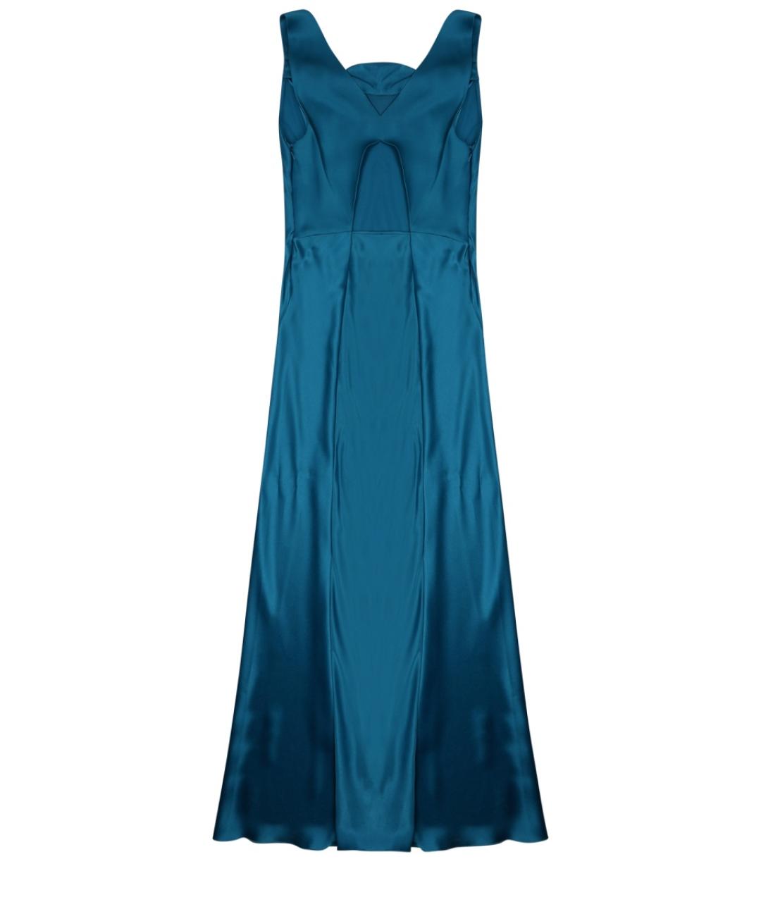 ALBERTA FERRETTI Синее ацетатное коктейльное платье, фото 2