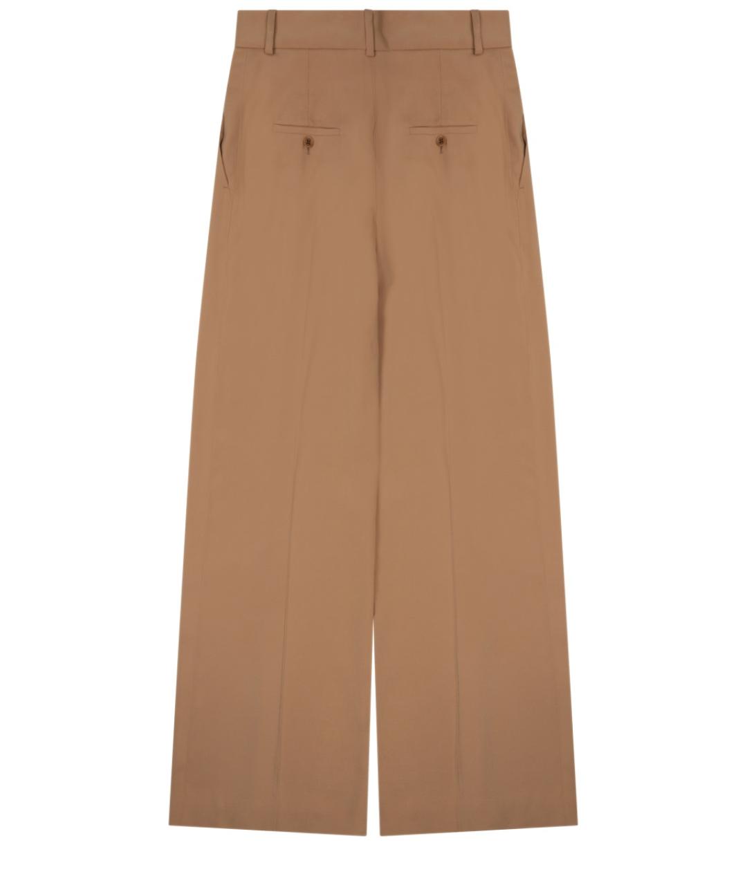 ALBERTA FERRETTI Бежевые ацетатные прямые брюки, фото 2